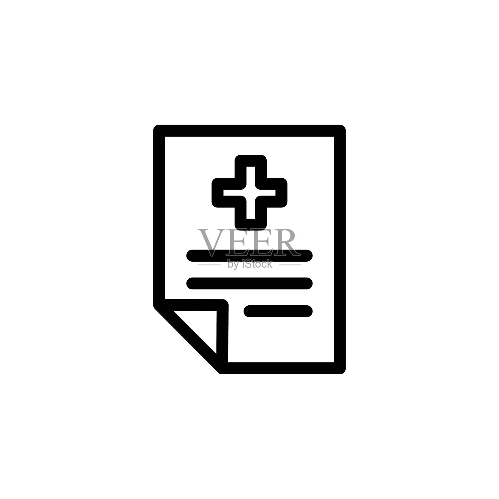 图解病历图标模板矢量图形插画图片素材