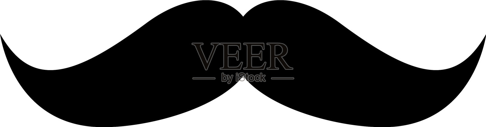 孤立的胡子的形象插画图片素材