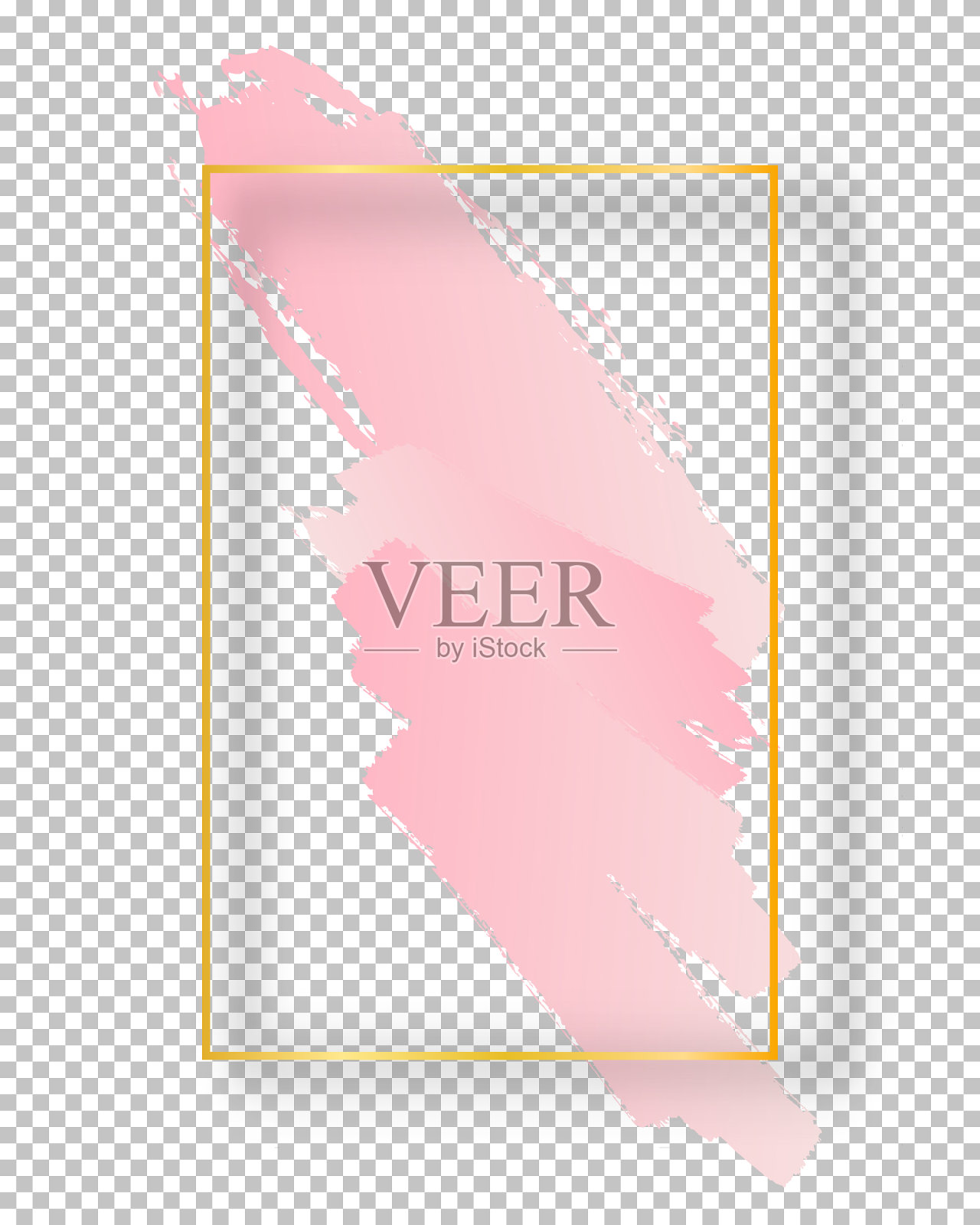 金色闪亮的复古方框刷插画图片素材