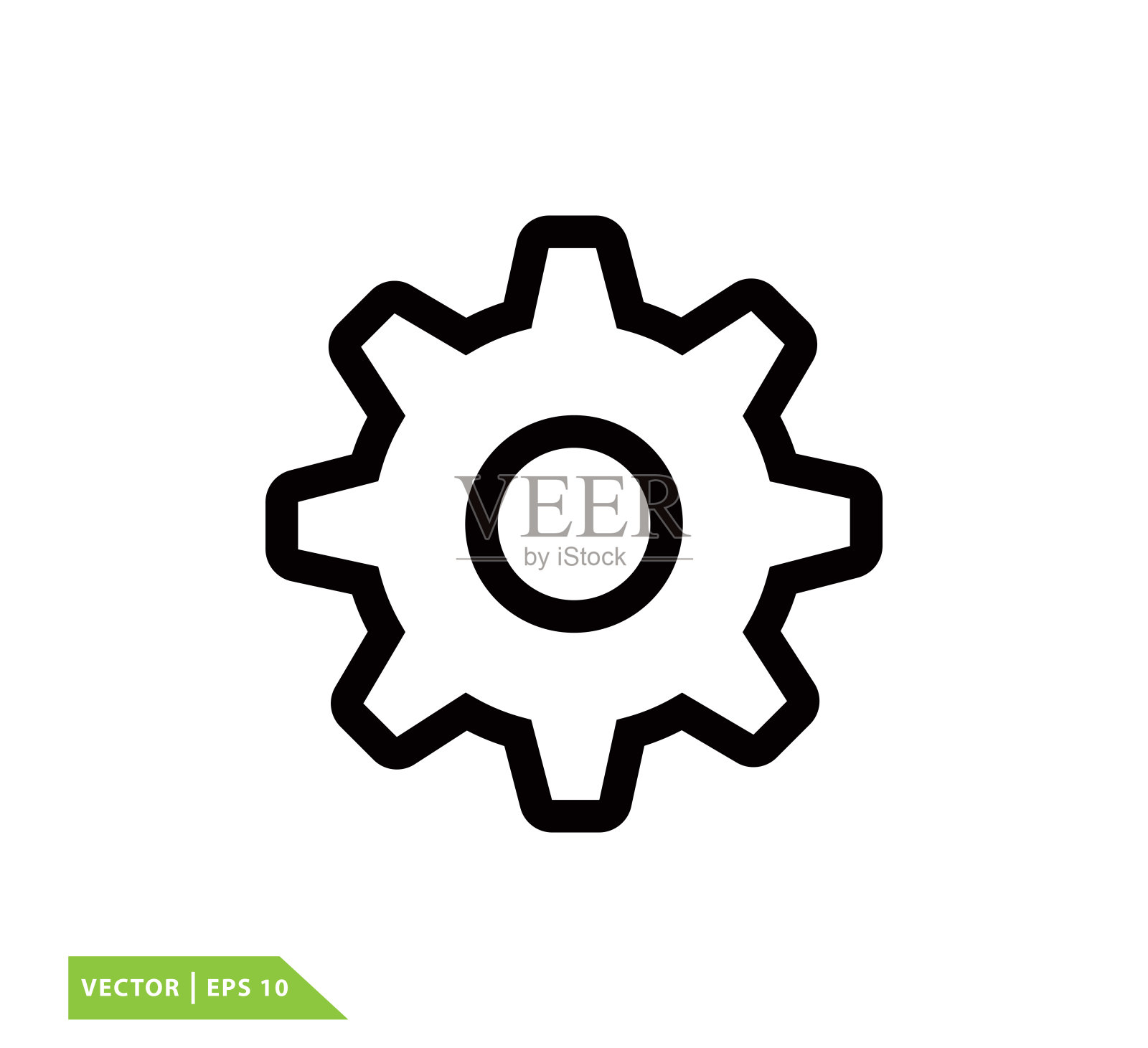 齿轮图标矢量标志模板插画图片素材