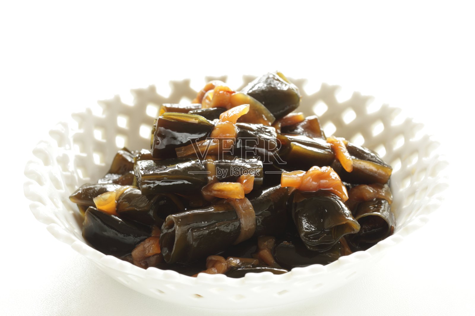 日本料理，海带炖海带卷为新年美食照片摄影图片