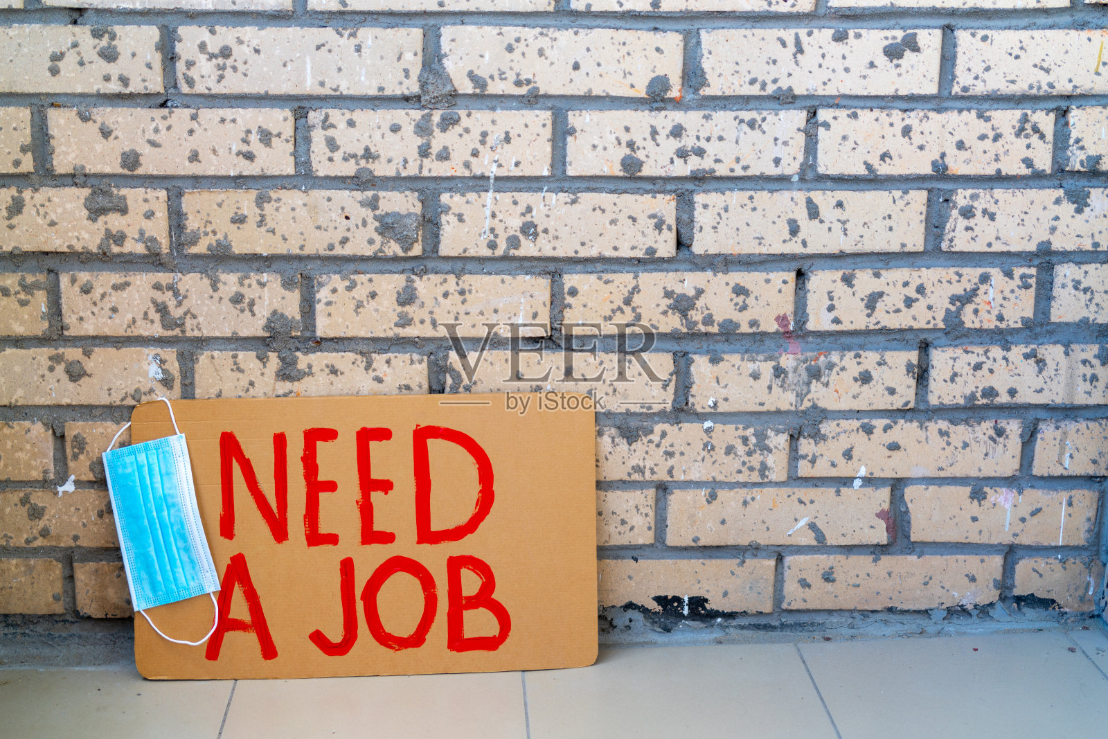 砖墙附近寻找工作的banner照片摄影图片