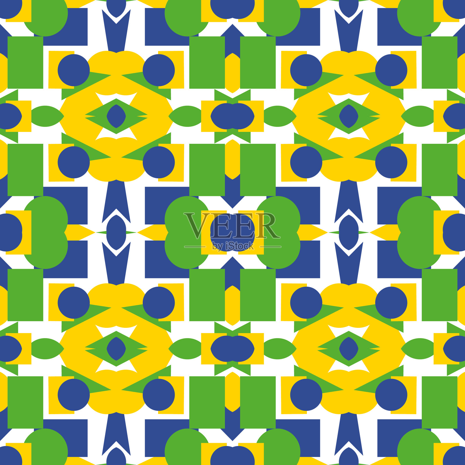 抽象无缝彩色几何图案插画图片素材