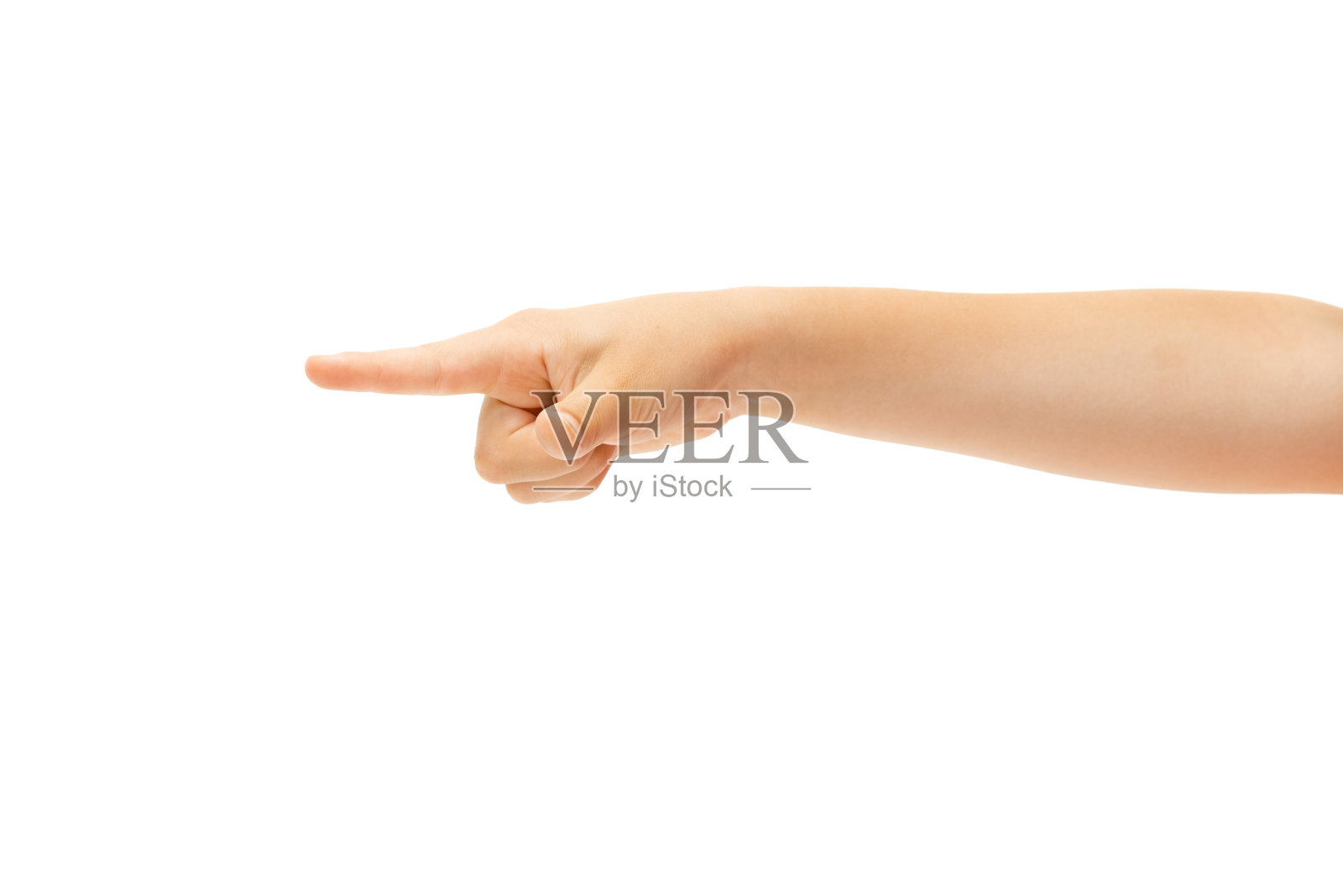 孩子的手，手掌的手势孤立在白色工作室的背景照片摄影图片