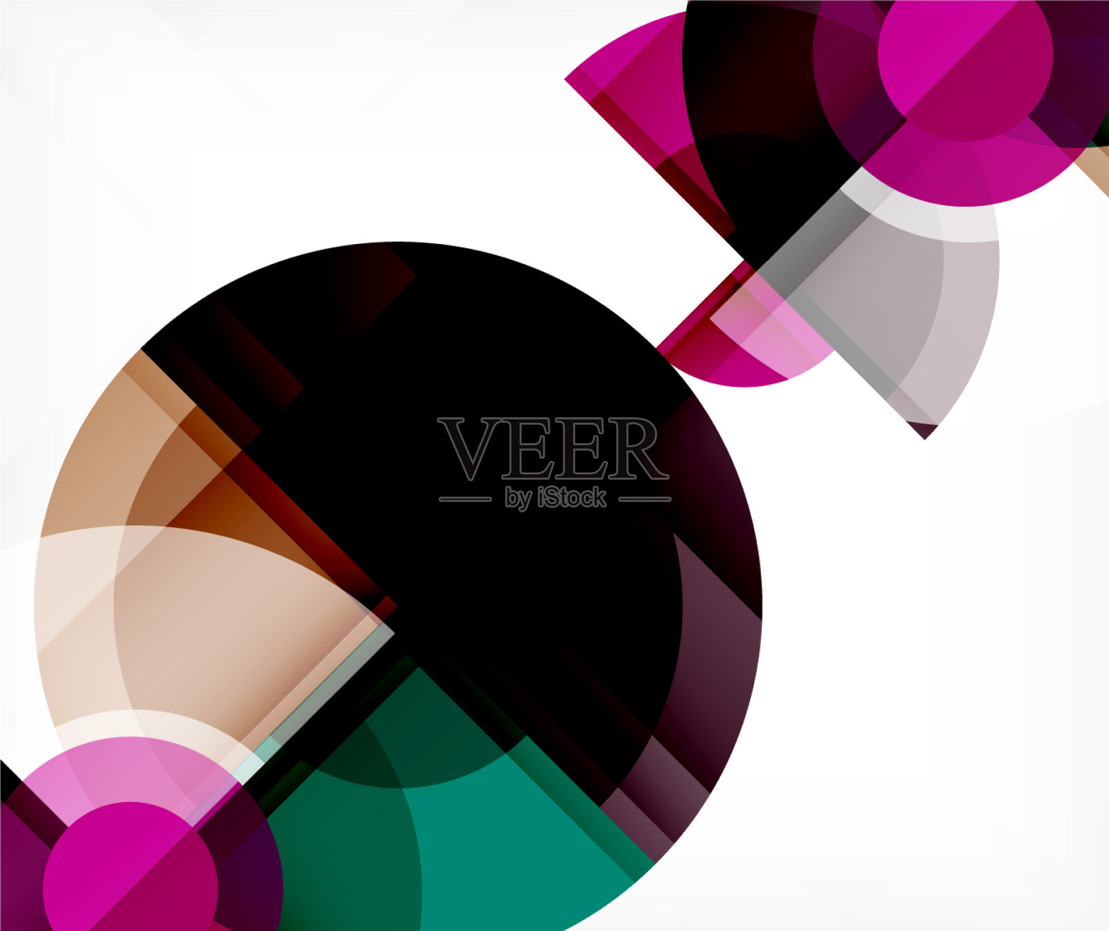 抽象背景圆和三角形设计插画图片素材