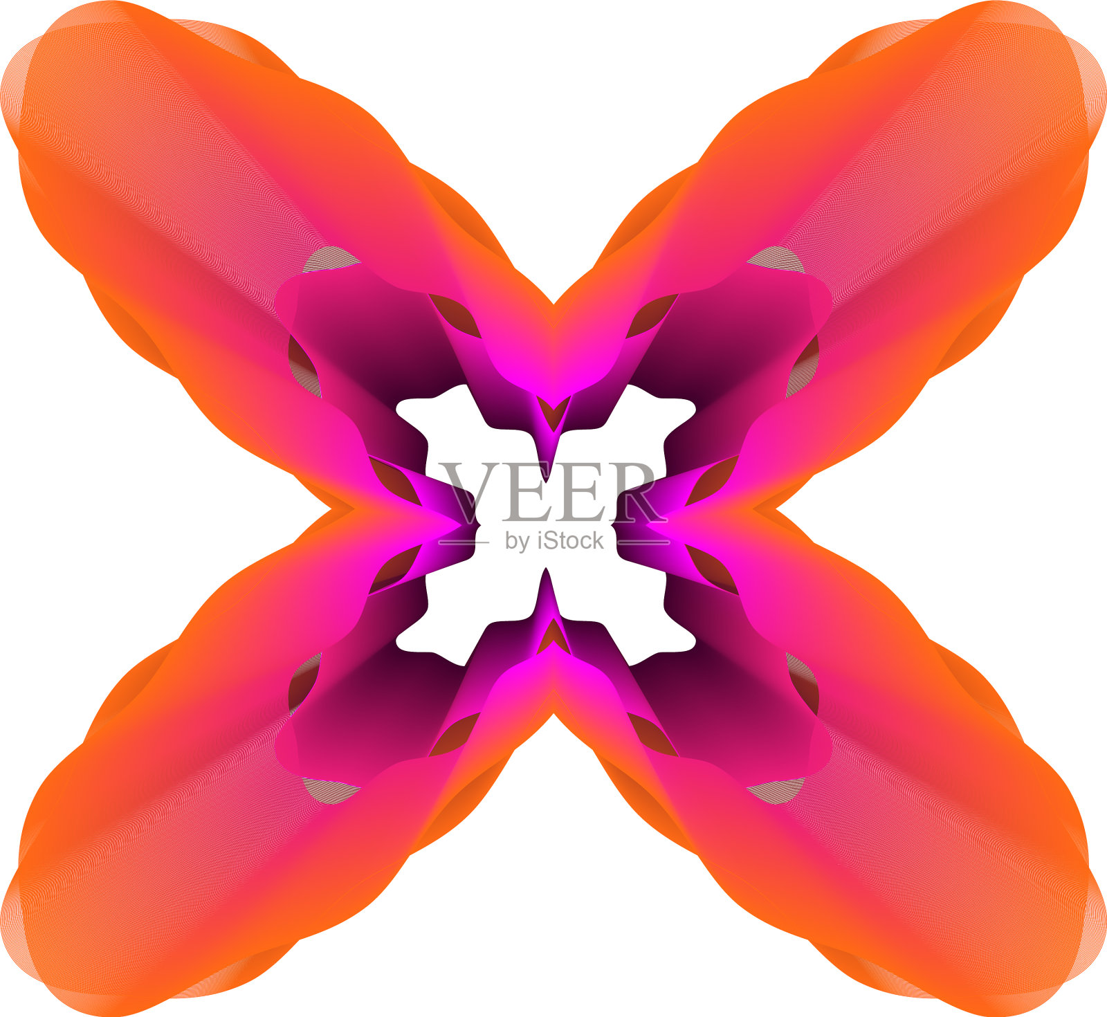 双蝶五彩抽象插画图片素材