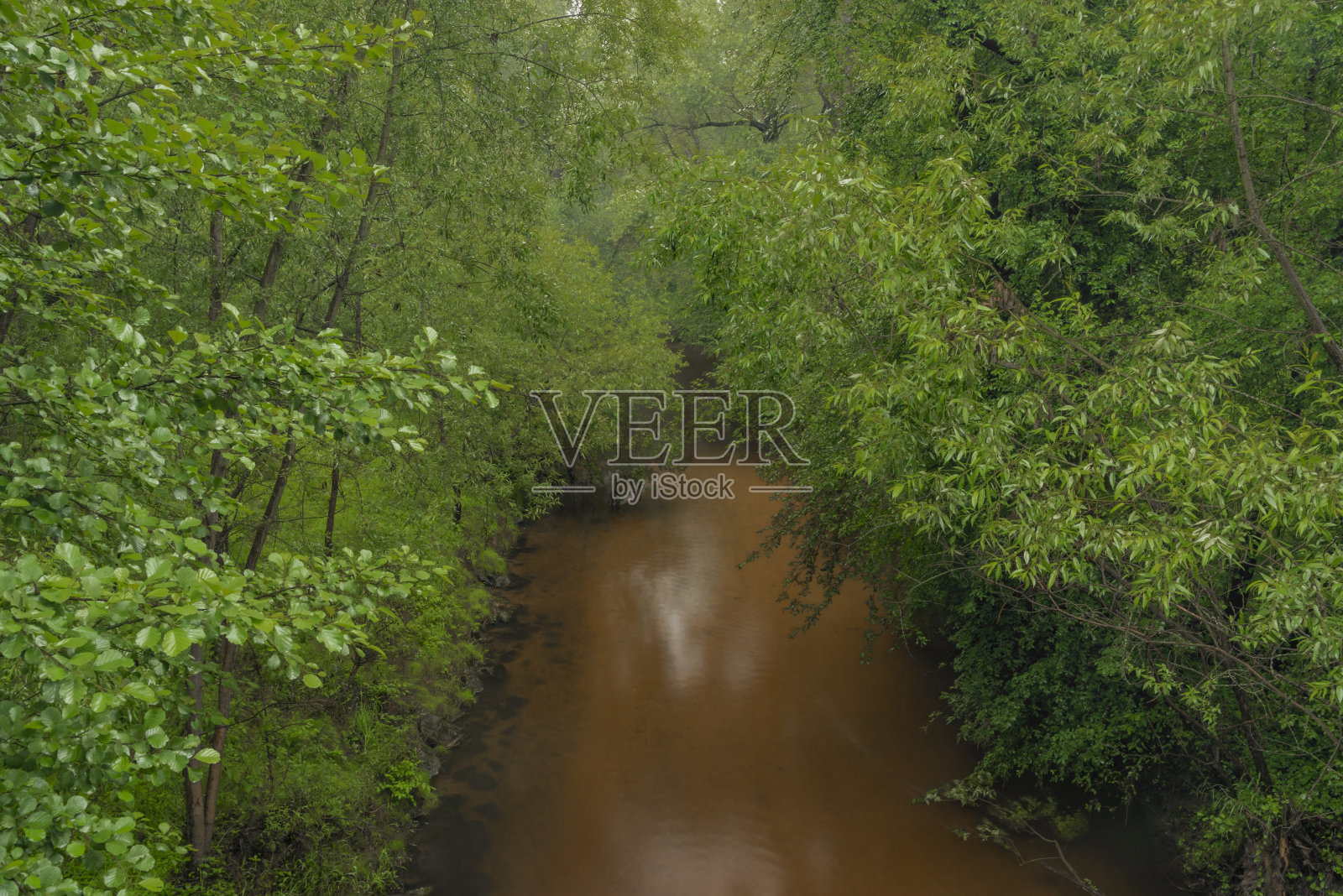 格蒙德镇附近，奥地利和捷克边境的卢兹尼斯·兰西茨河照片摄影图片