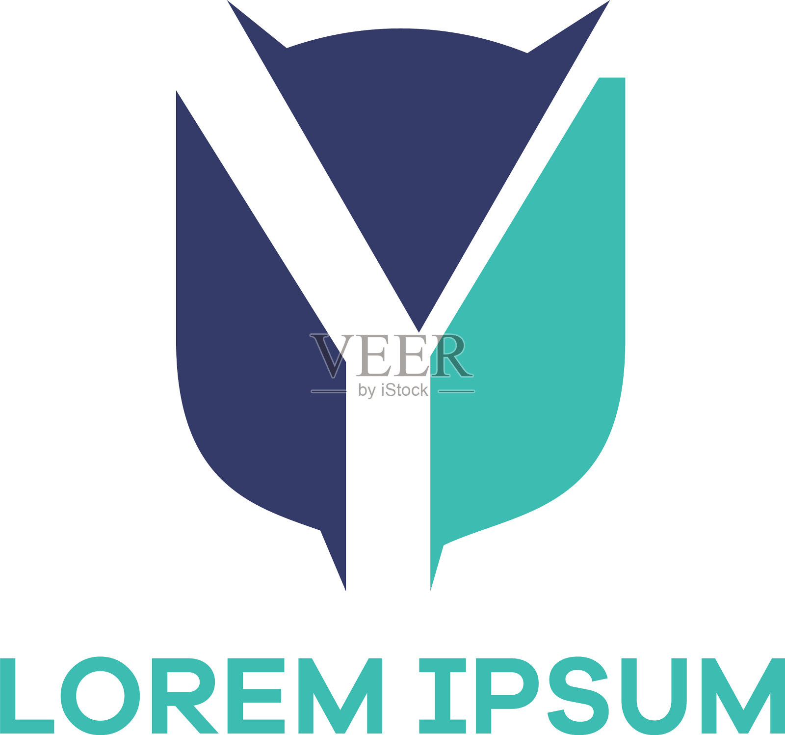 Y字母标志设计字母Y在盾插画图片素材