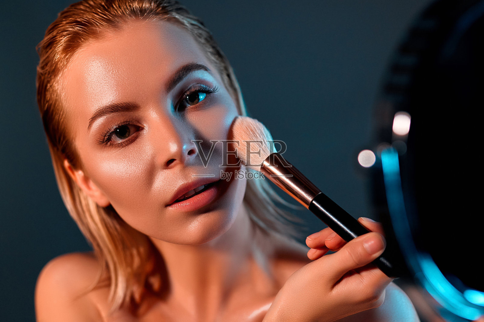 美丽的概念。女孩的背景。照片摄影图片