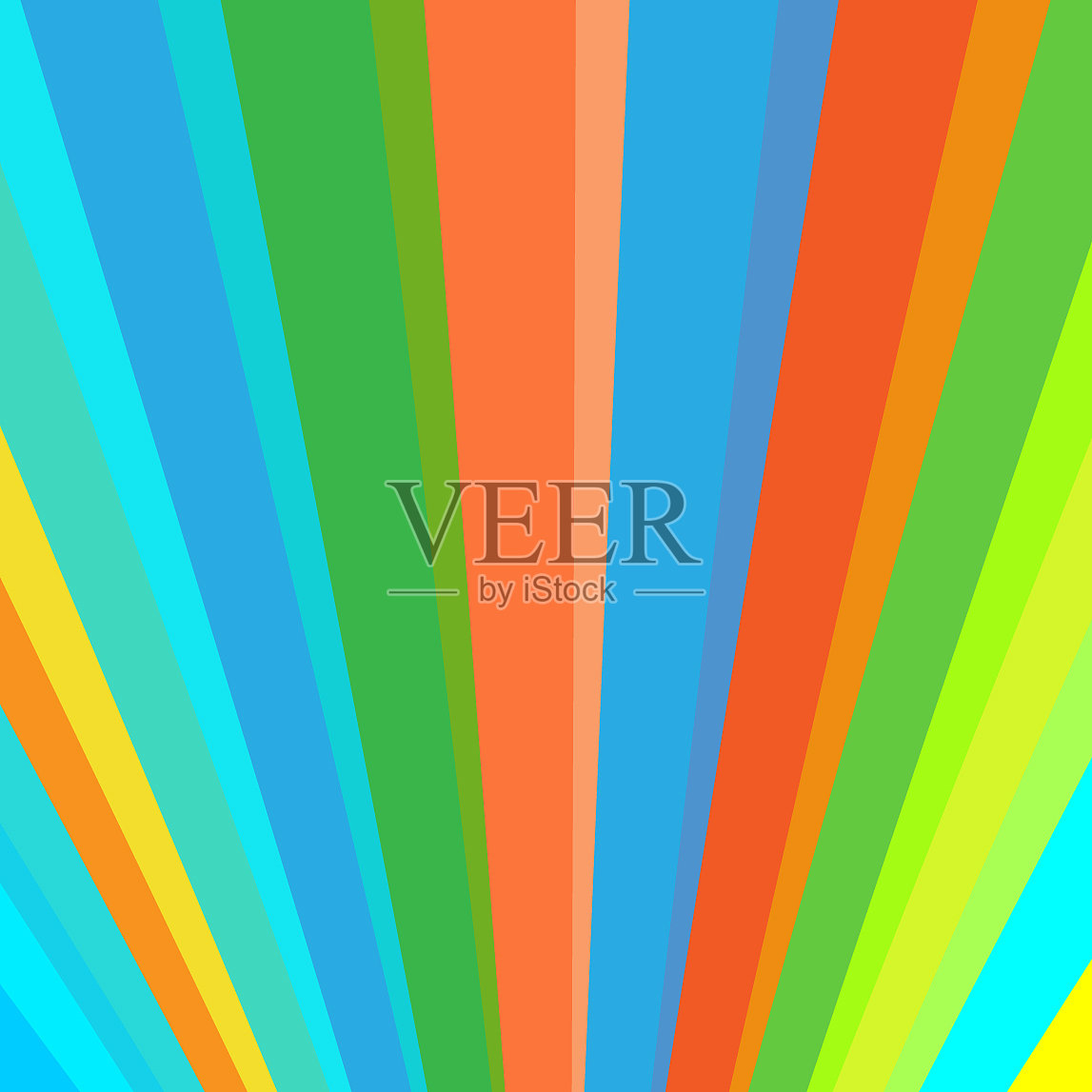 斜竖七彩彩虹条纹插画图片素材