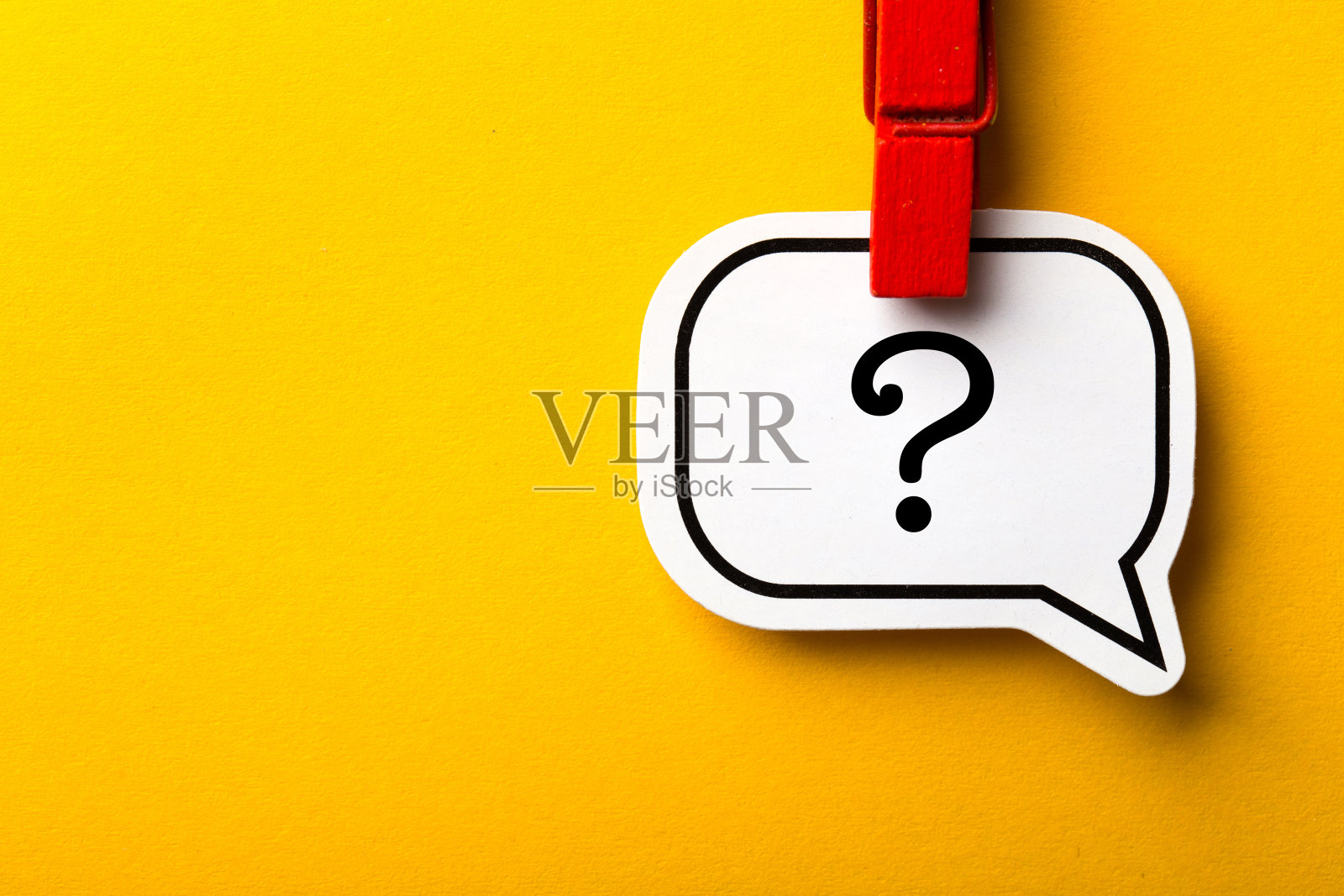 问号语音气泡与阴影照片摄影图片