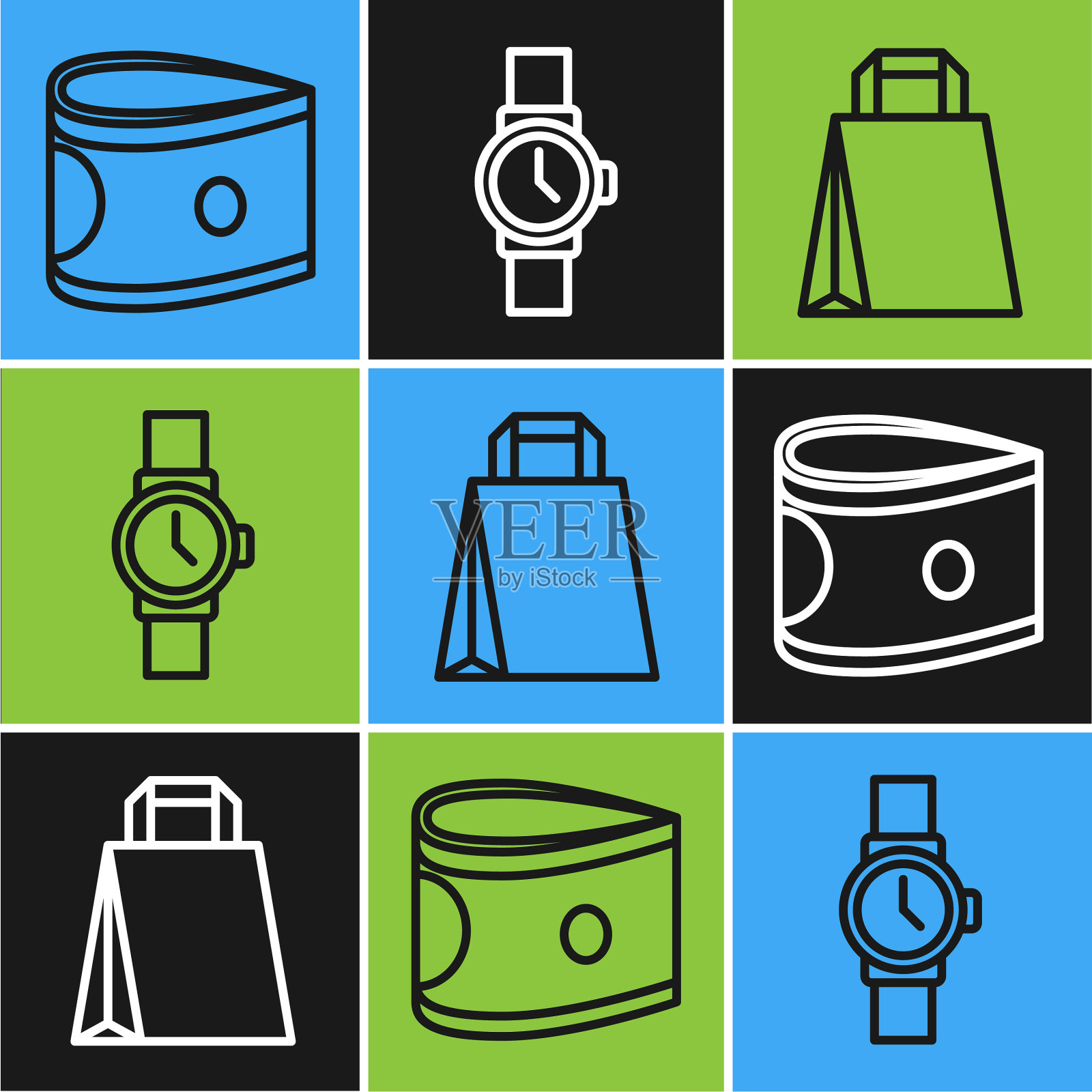 订线叠纸钱现金纸购物图标素材