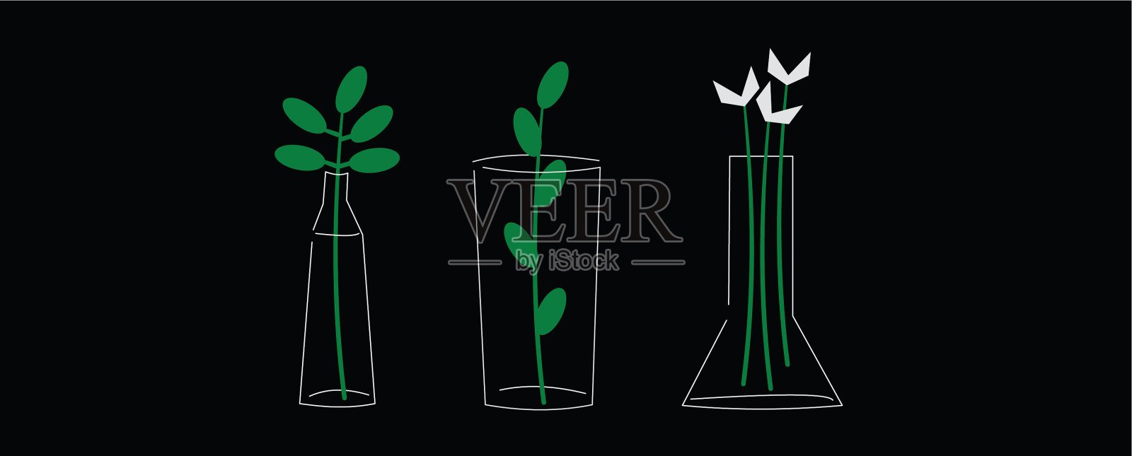 植物实验室插画图片素材