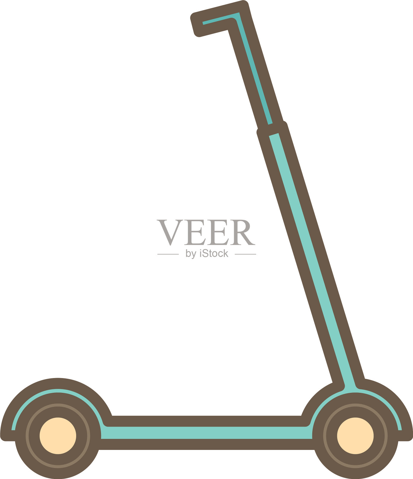 滑板滚轴儿童玩具块风格的图标插画图片素材