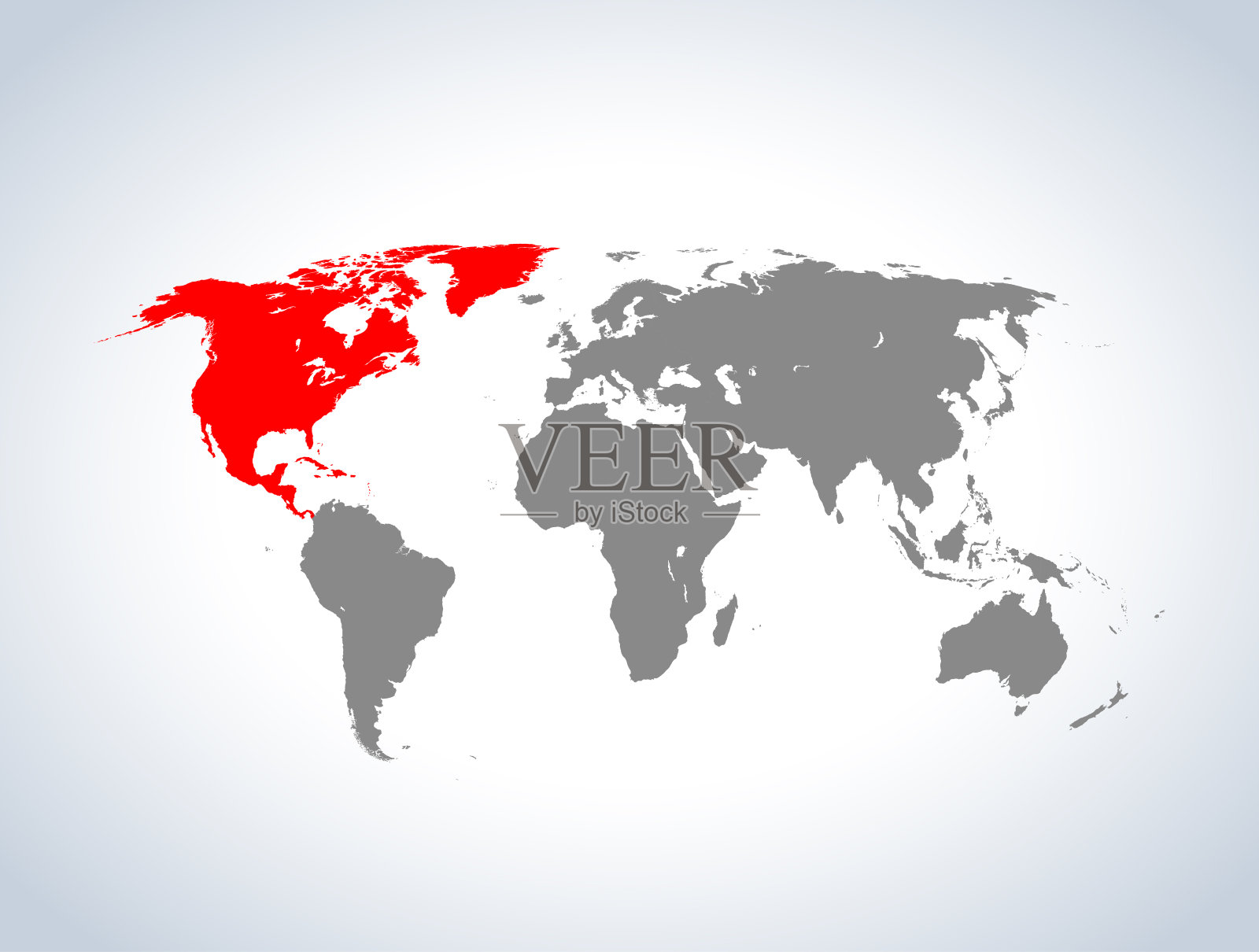 北美地图插画图片素材