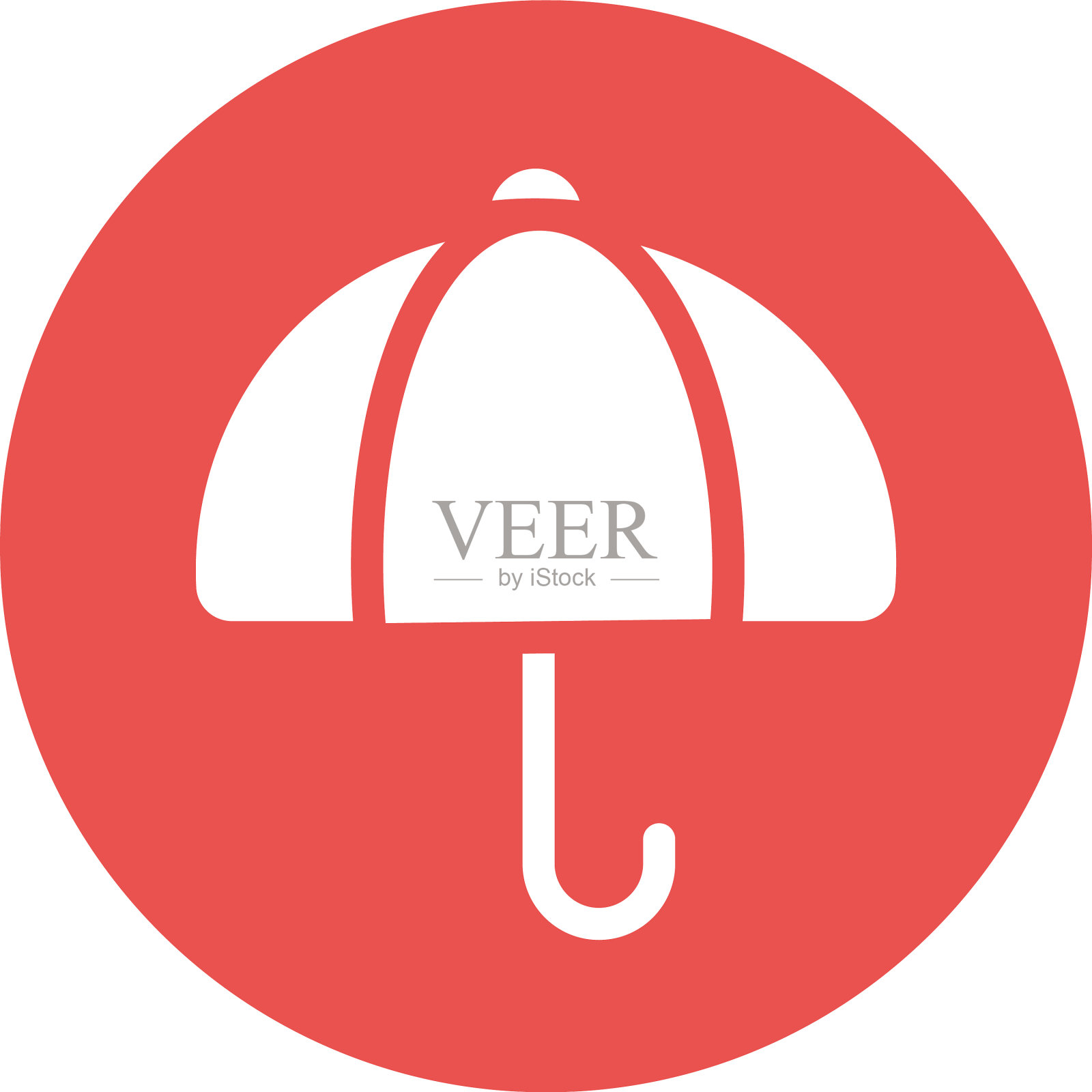 经典的伞块和平面风格的图标图标素材