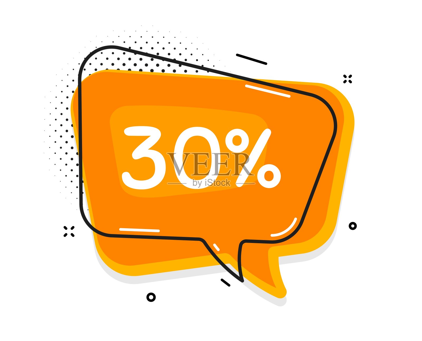 打30%出售。折扣报价价格标志。向量设计元素图片