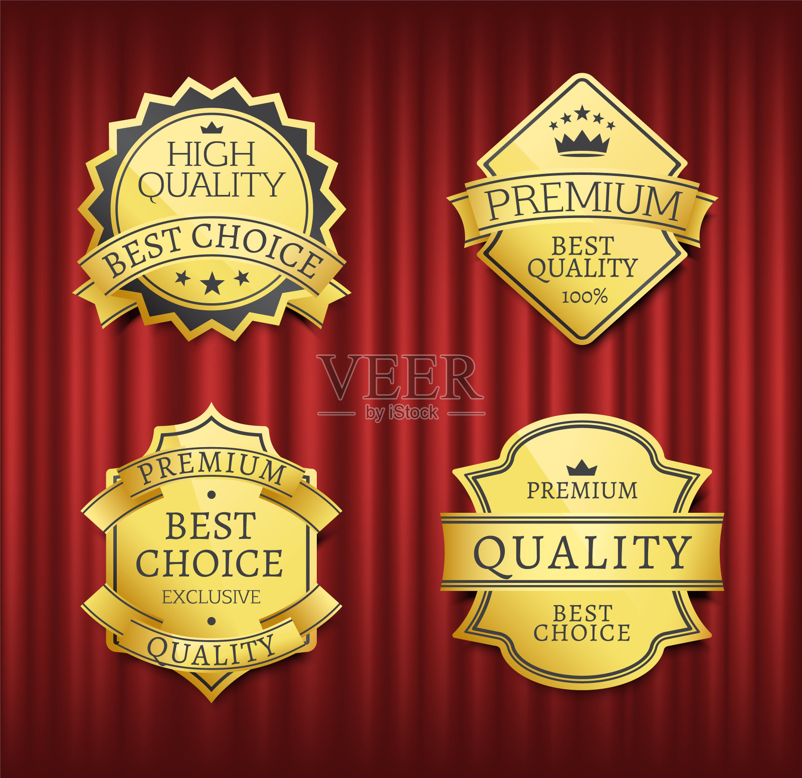 最佳选择，高质量，溢价标记向量插画图片素材