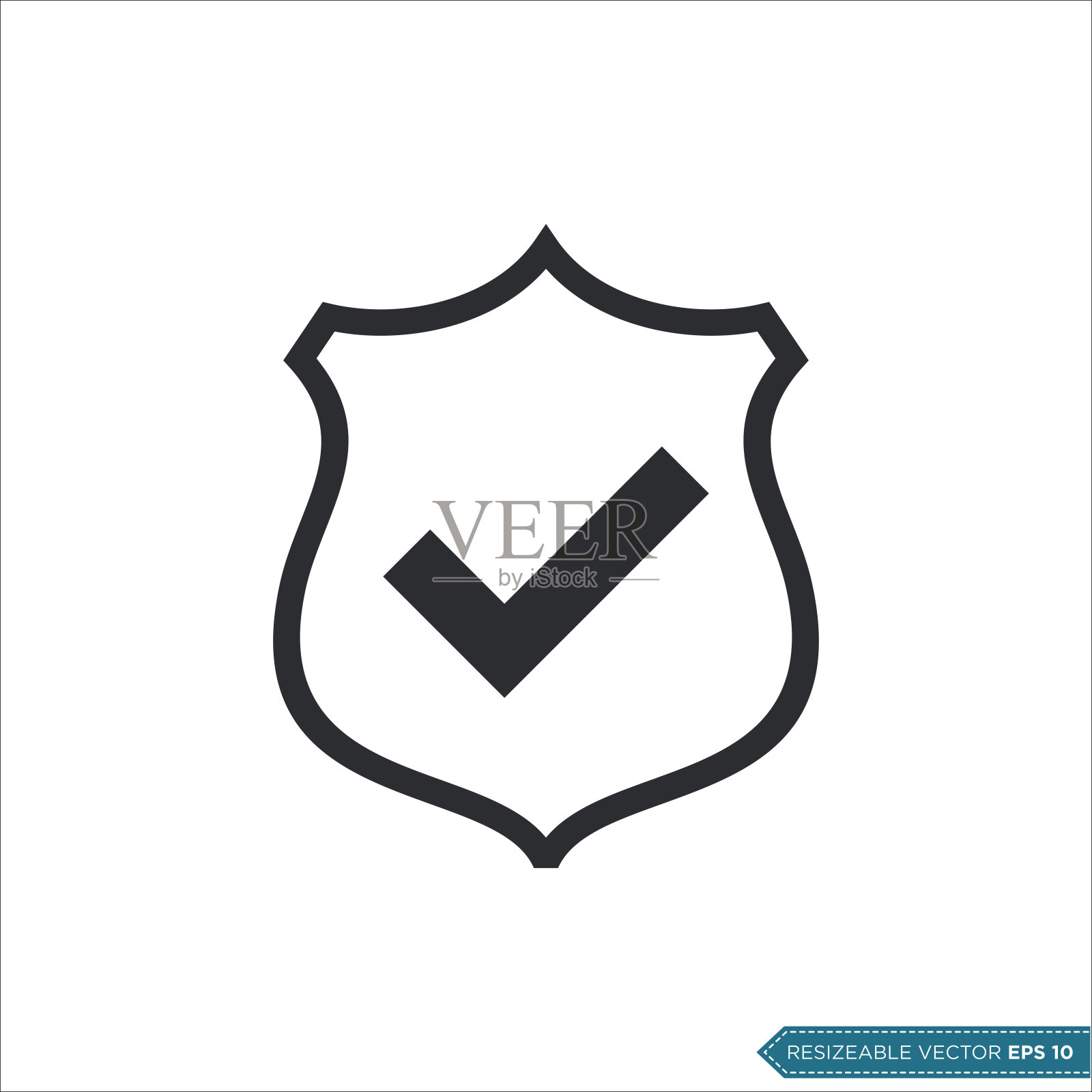 检查标志盾象形图图标标志模板插图设计设计元素图片