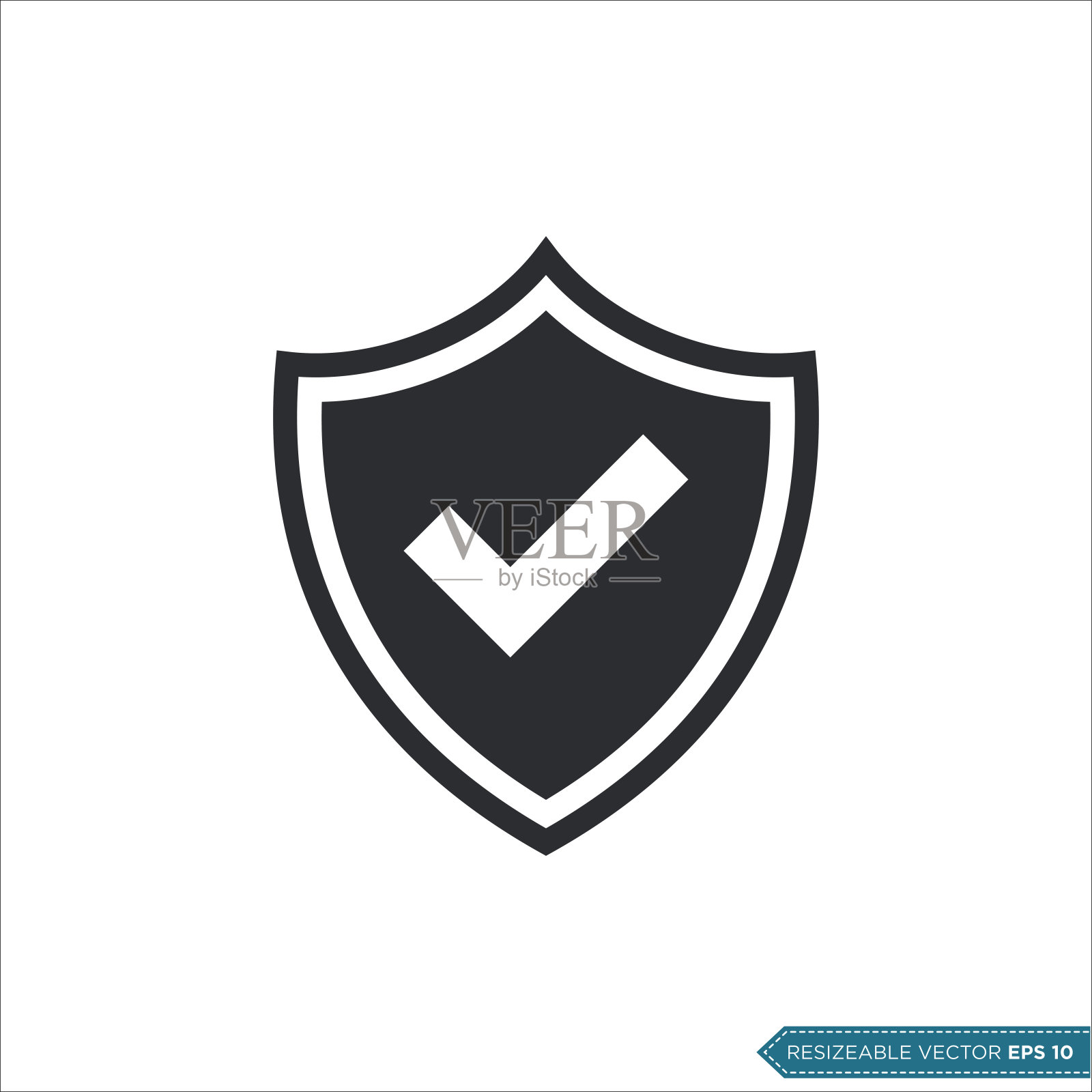 检查标志盾象形图图标标志模板插图设计插画图片素材