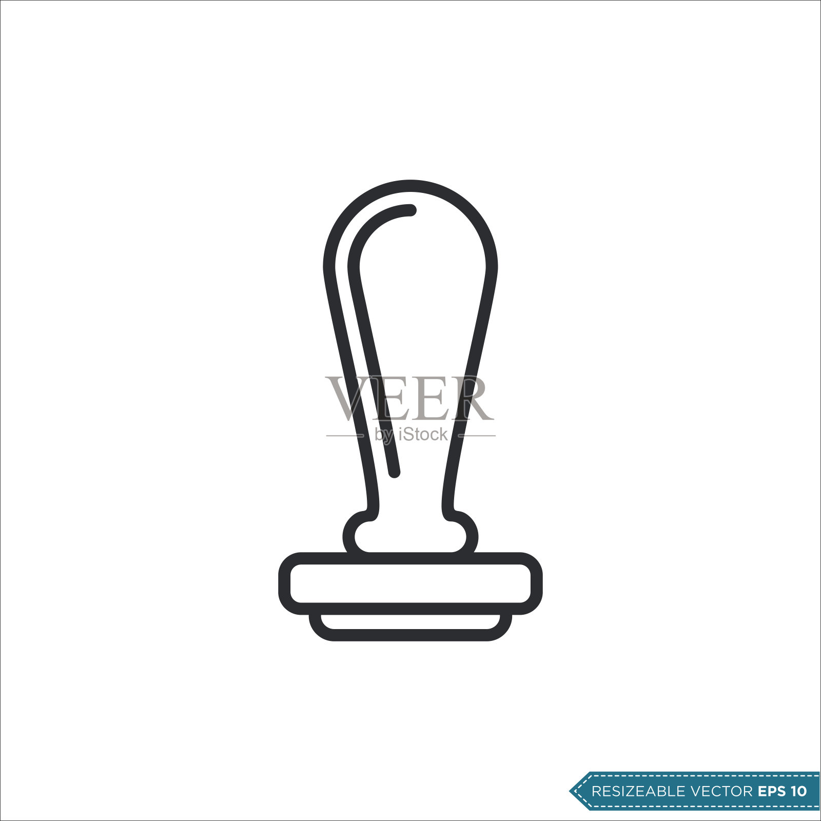 Stamper -文具图标矢量模板插画图片素材