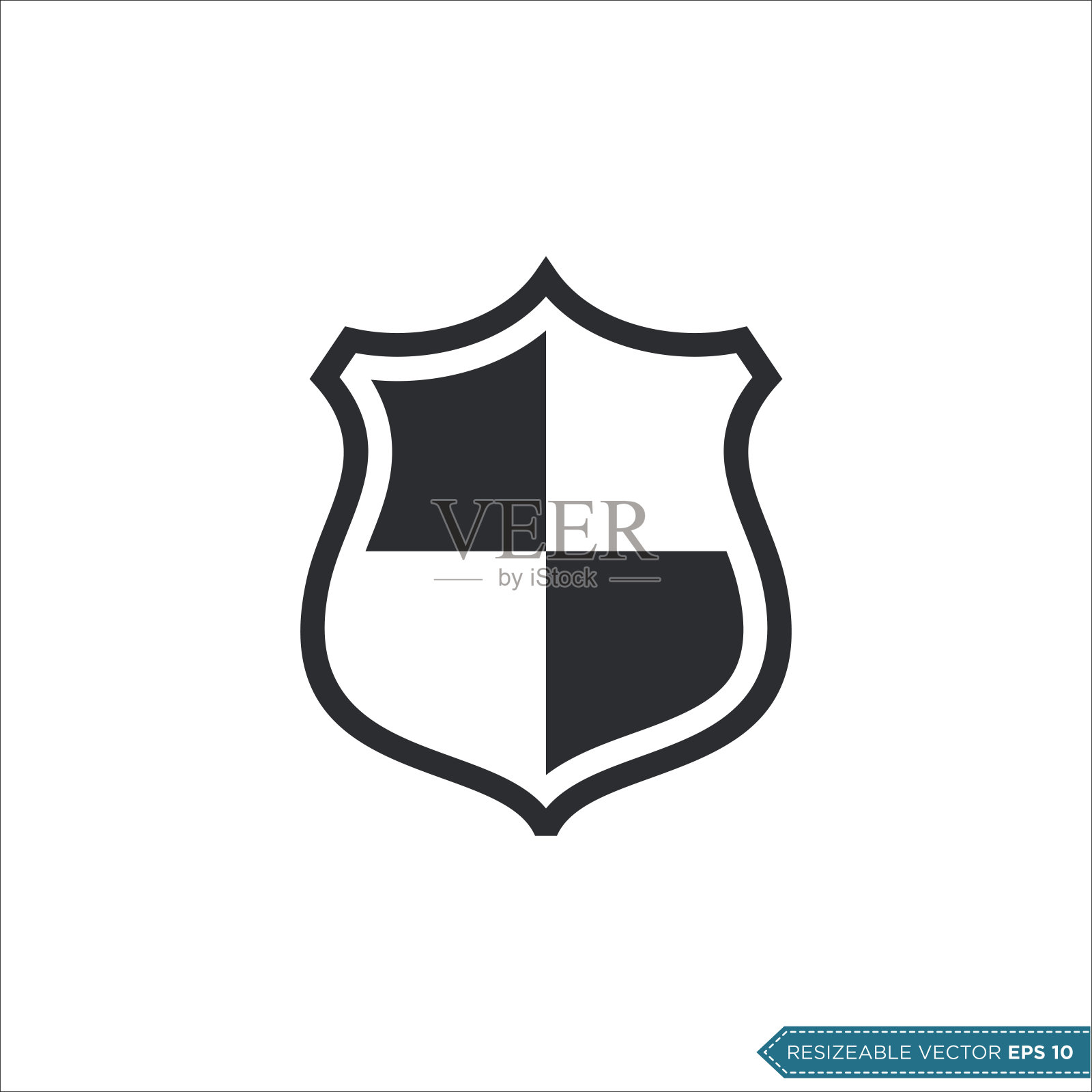 简单的盾牌图标logo模板插图设计设计元素图片