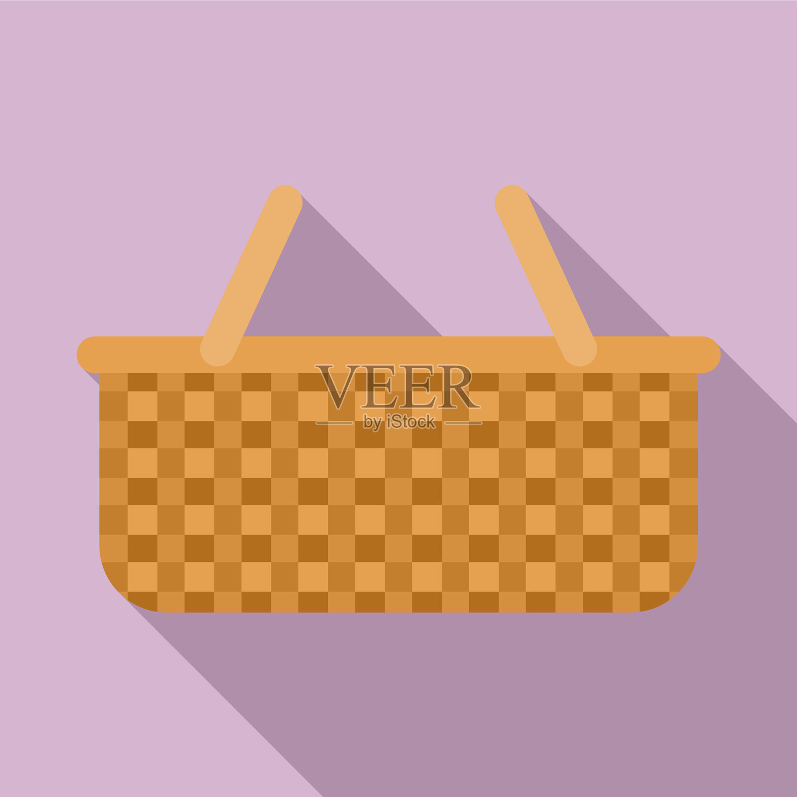 处理柳条图标扁平化风格插画图片素材