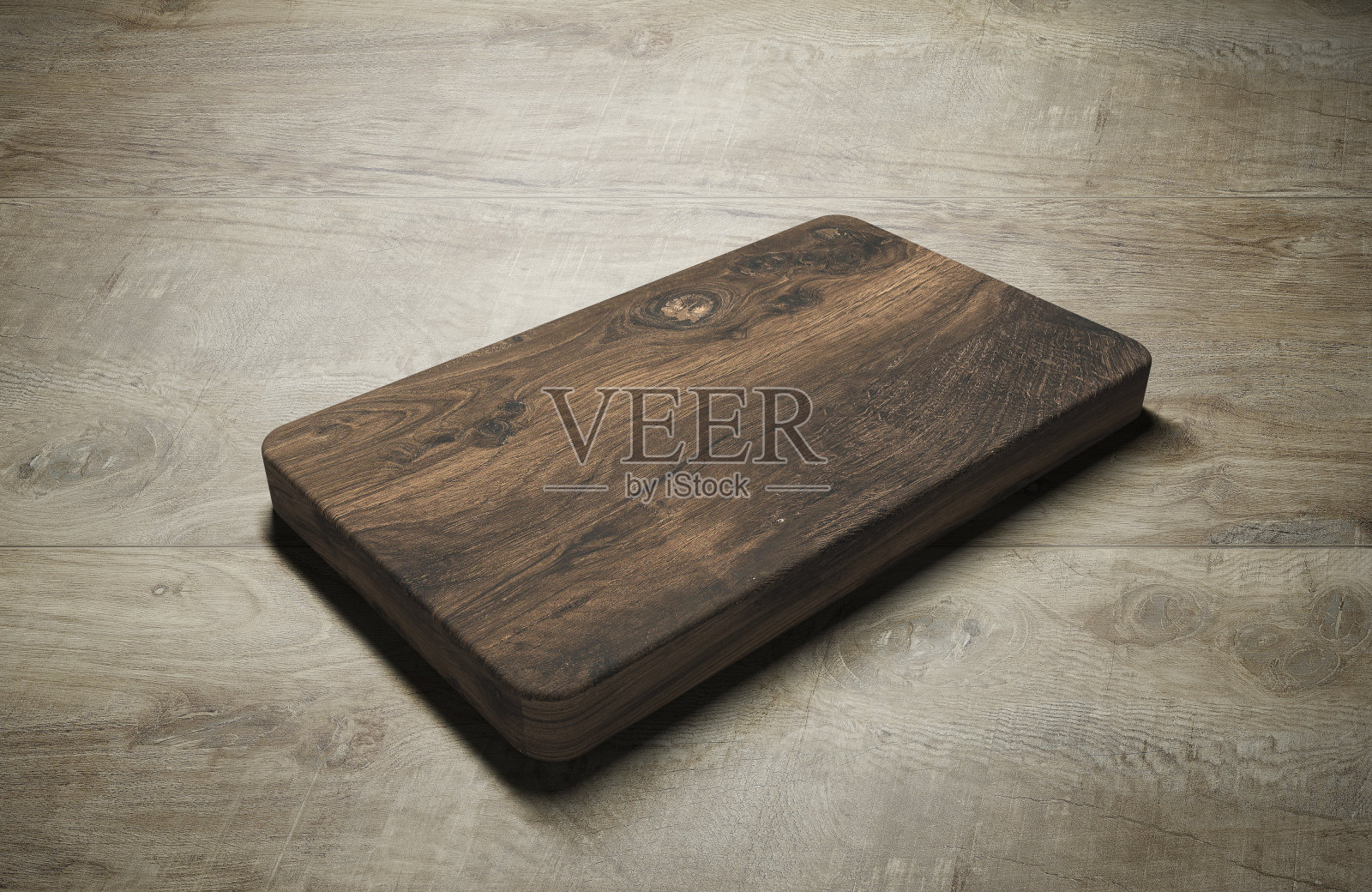 质朴的木制砧板放在桌面上作为模板照片摄影图片