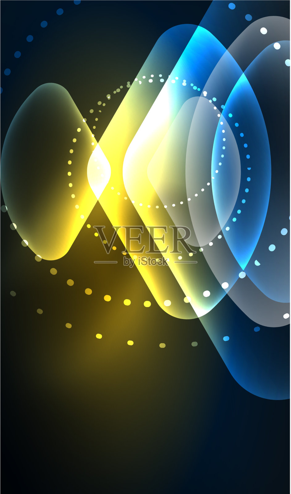 发光的霓虹灯闪亮透明抽象几何插画图片素材