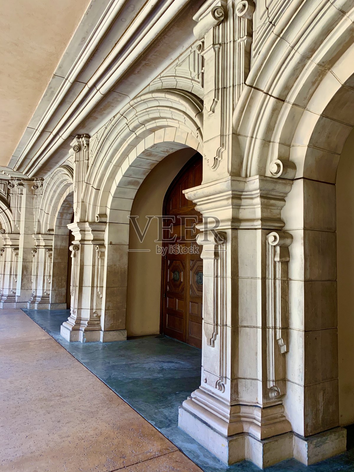 加州圣迭戈巴尔博亚公园的拱门照片摄影图片