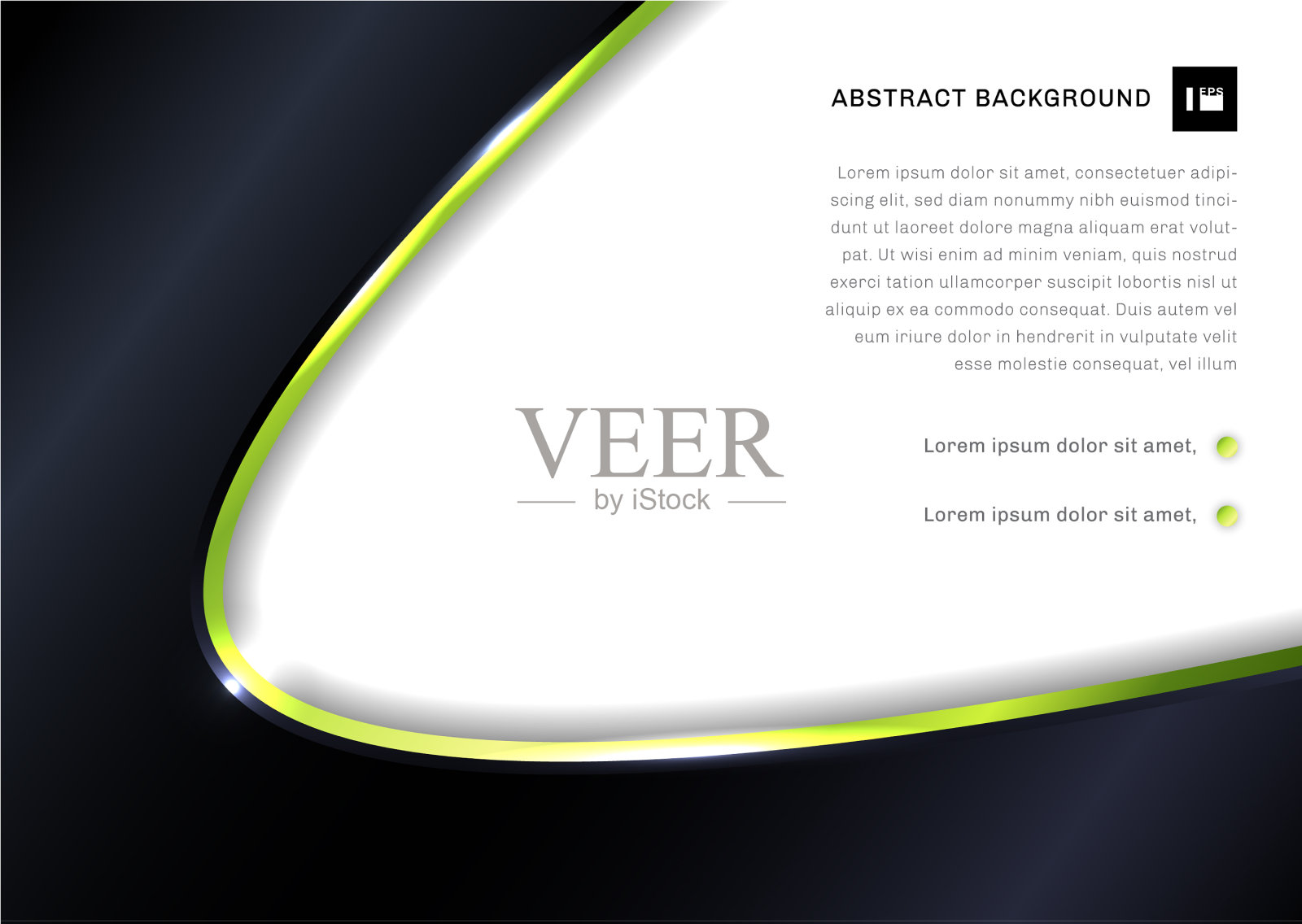 模板蓝色弯曲与绿色线隔离插画图片素材