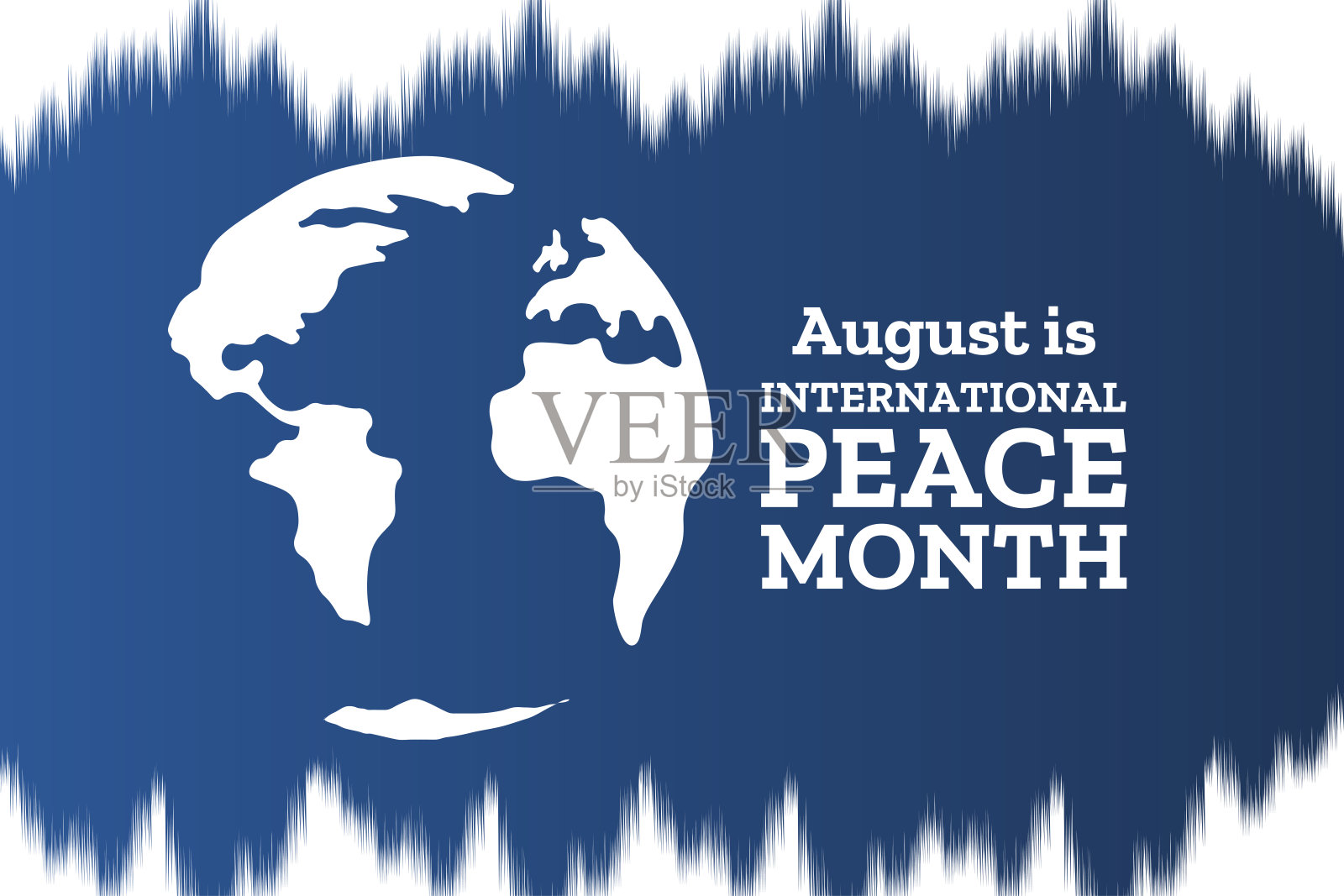 八月是国际和平月。节日的概念。模板的背景，旗帜，卡片，海报与文字题词。向量EPS10插图。插画图片素材