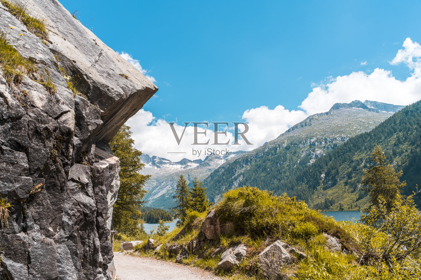 美丽湖泊的全景照片摄影图片