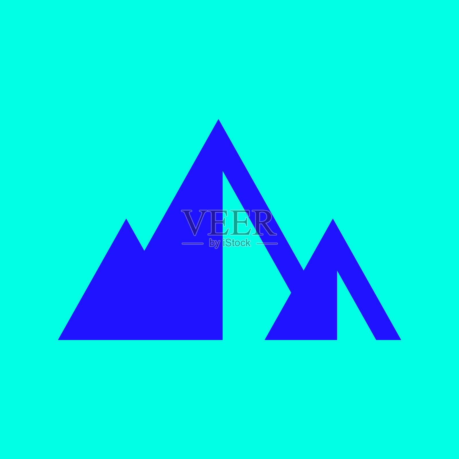 山的标志插画图片素材