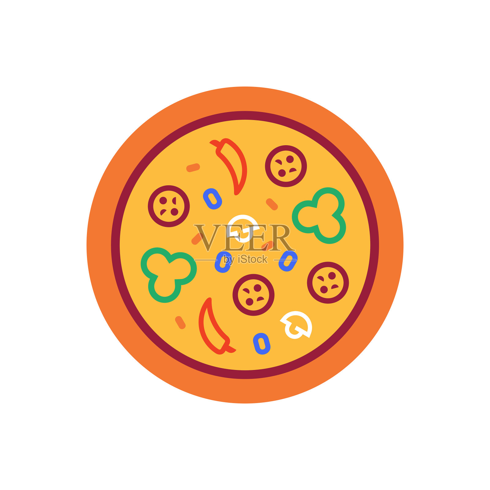 披萨的标志插画图片素材