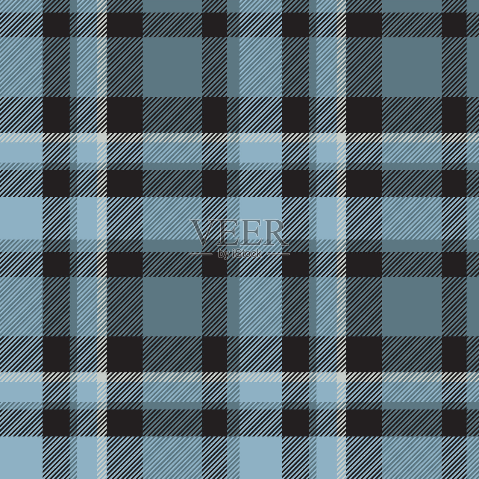 苏格兰格子无缝格子图案复古插画图片素材