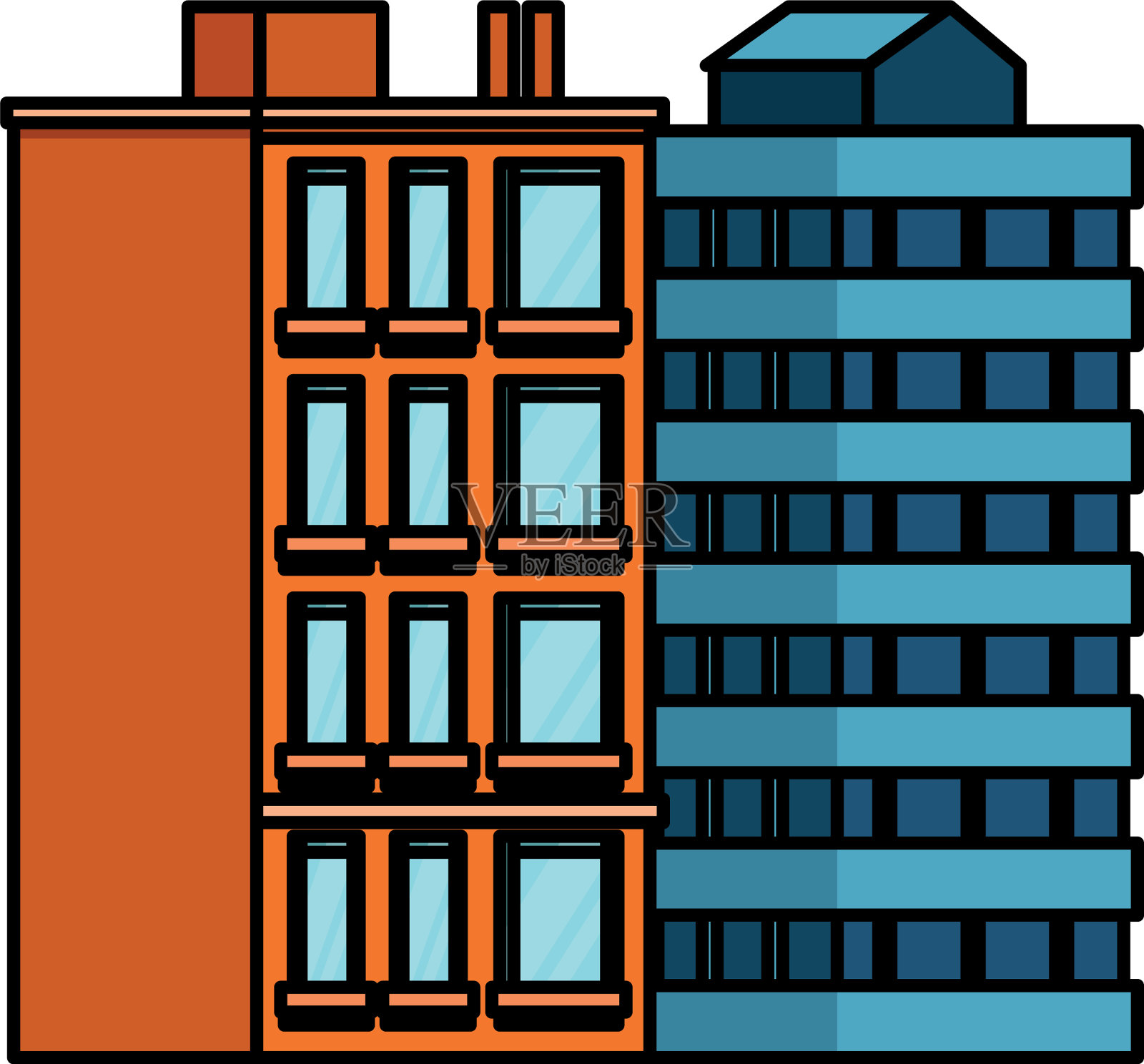 构建与Windows隔离图标插画图片素材