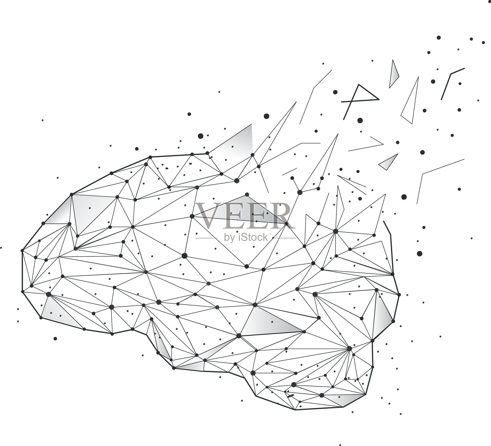 人工智能的概念是抽象的插画图片素材