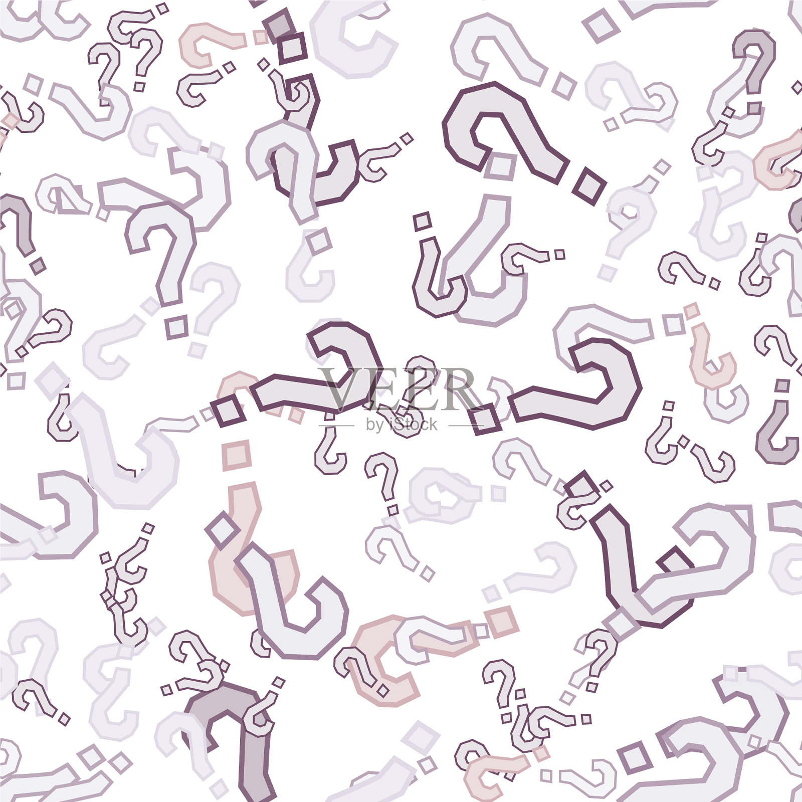 问答无缝模式疑问句常见问题插画图片素材