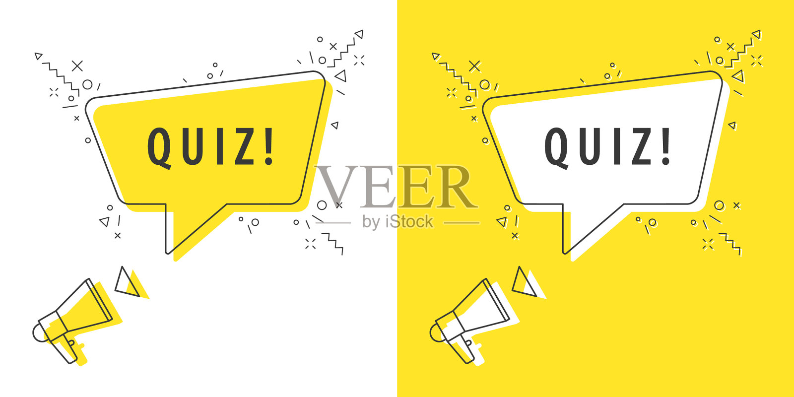 演讲者和标签测试插画图片素材