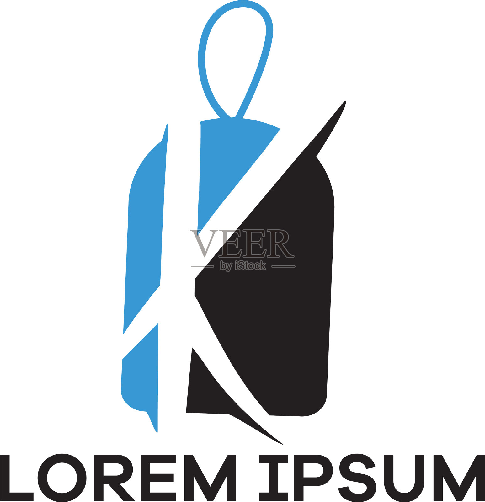 K字母标识设计K字母在折扣标签设计元素图片