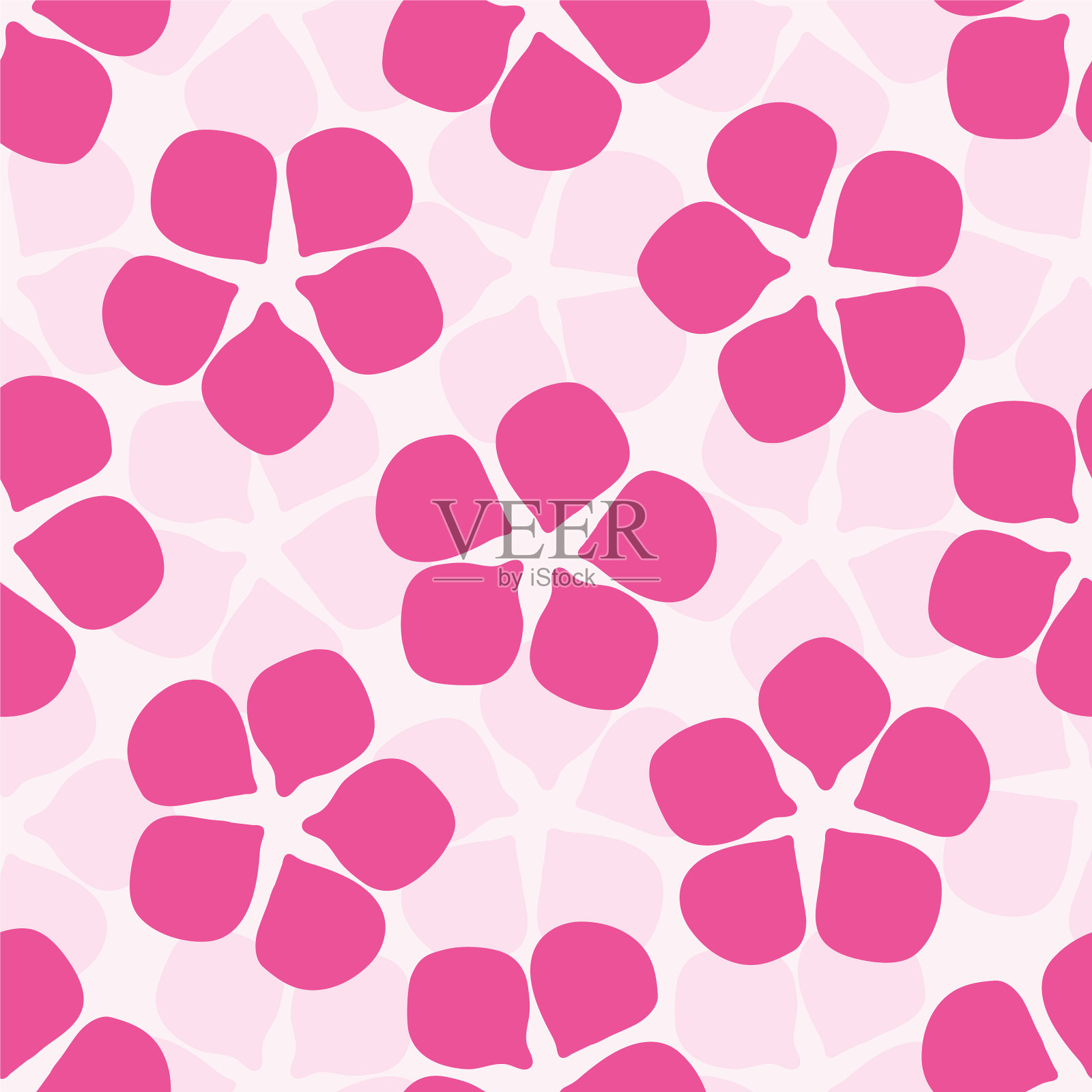 热带花卉无缝图案背景插画图片素材