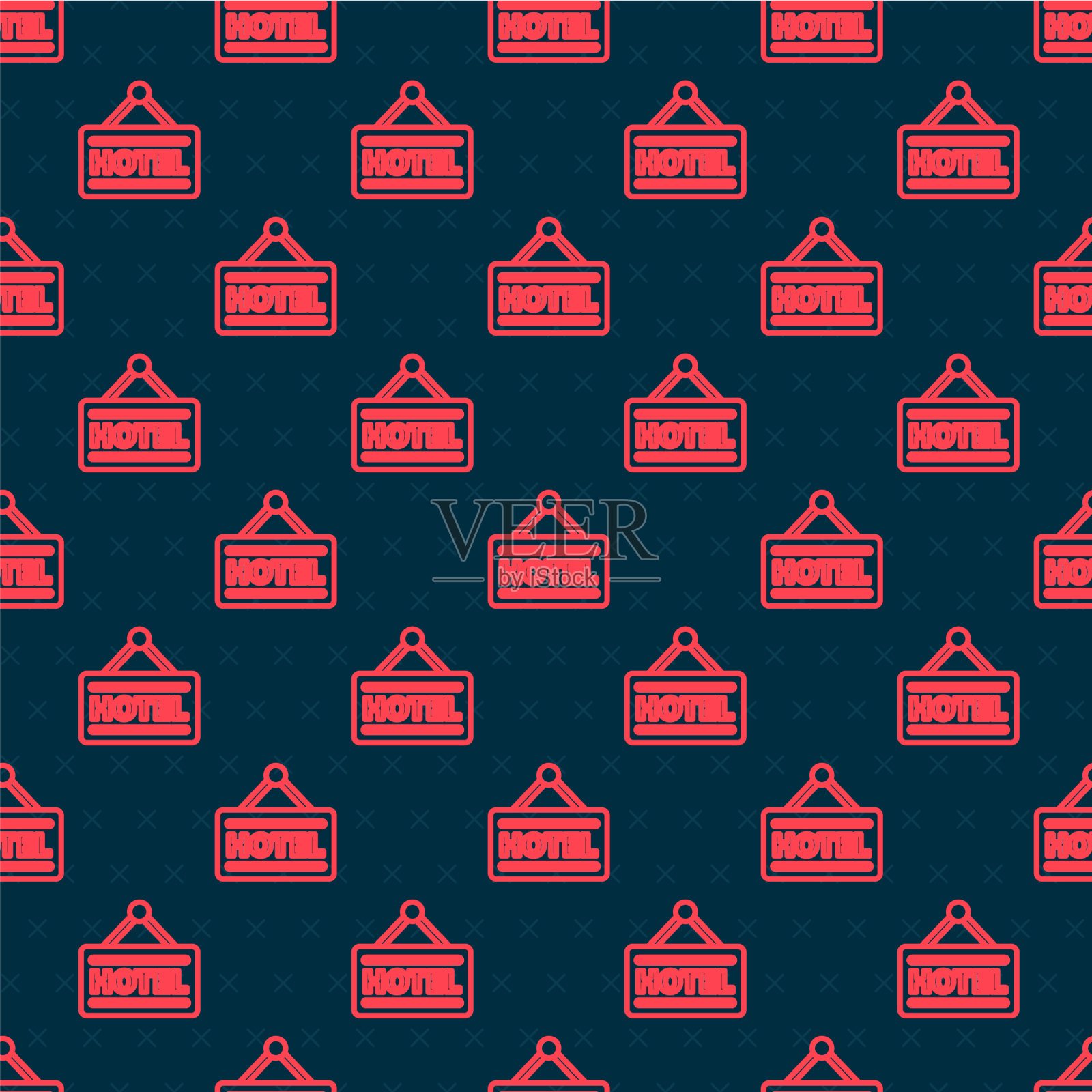 户外广告用红线招牌配文字插画图片素材