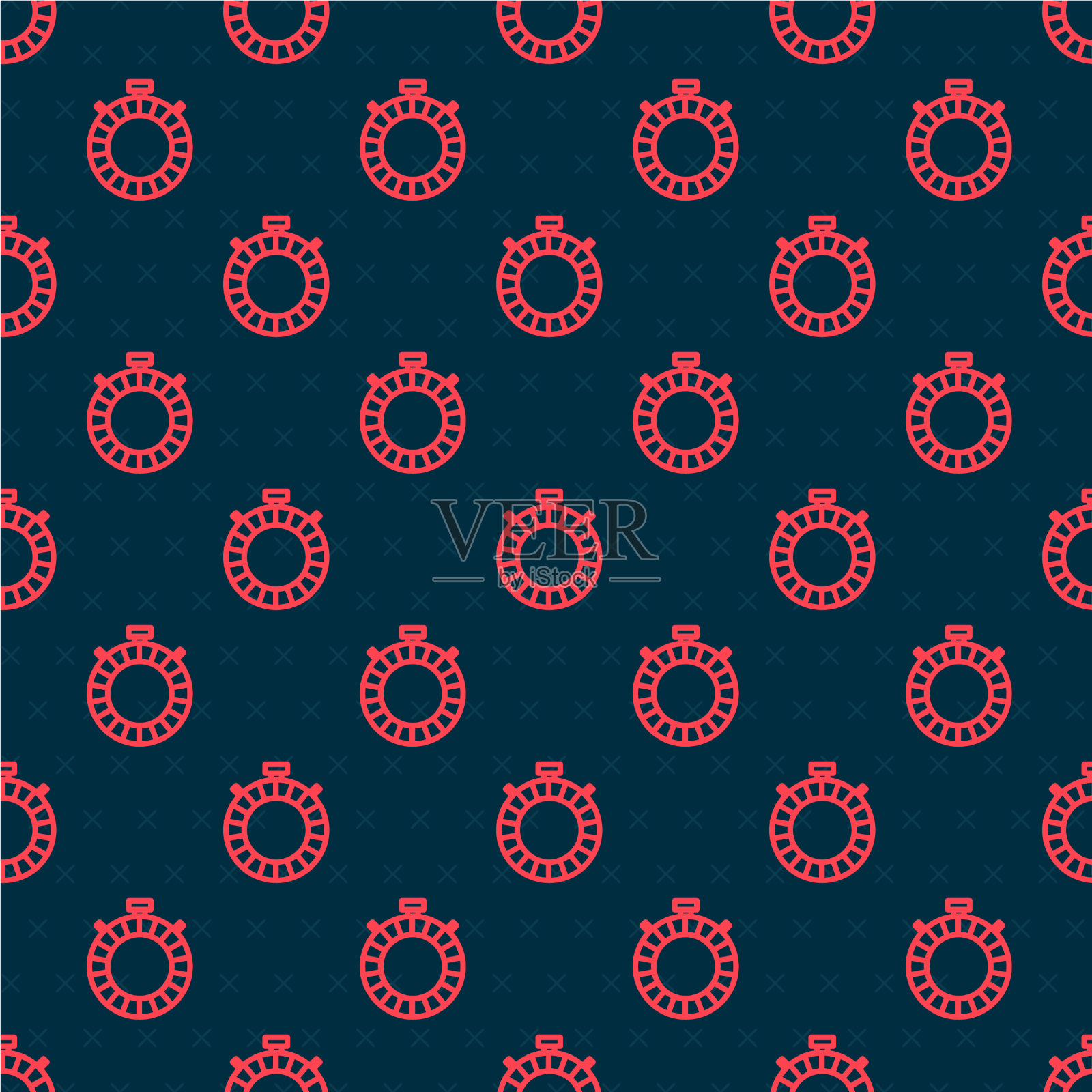 红色线水壶图标孤立插画图片素材