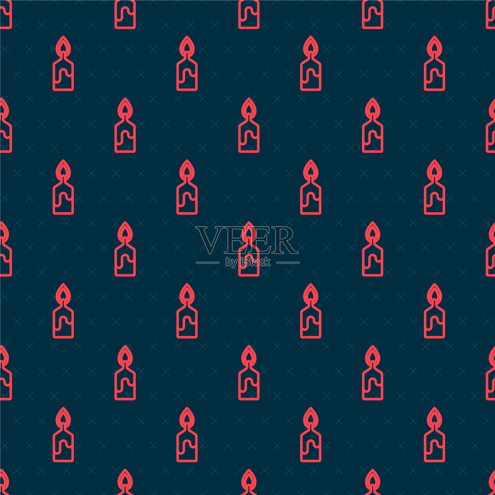 蜡烛燃烧的红线孤立无间插画图片素材