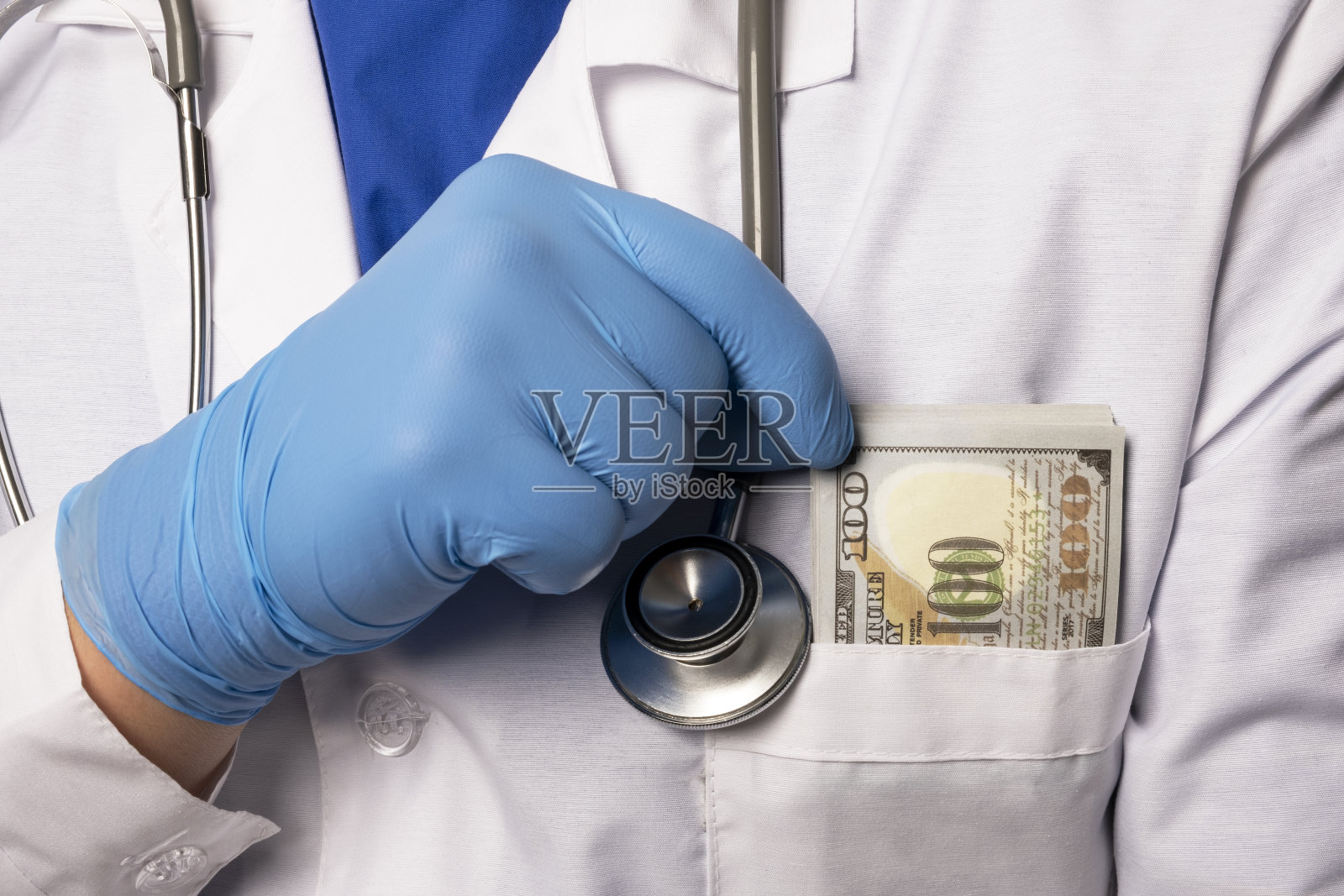 医生和金钱照片摄影图片