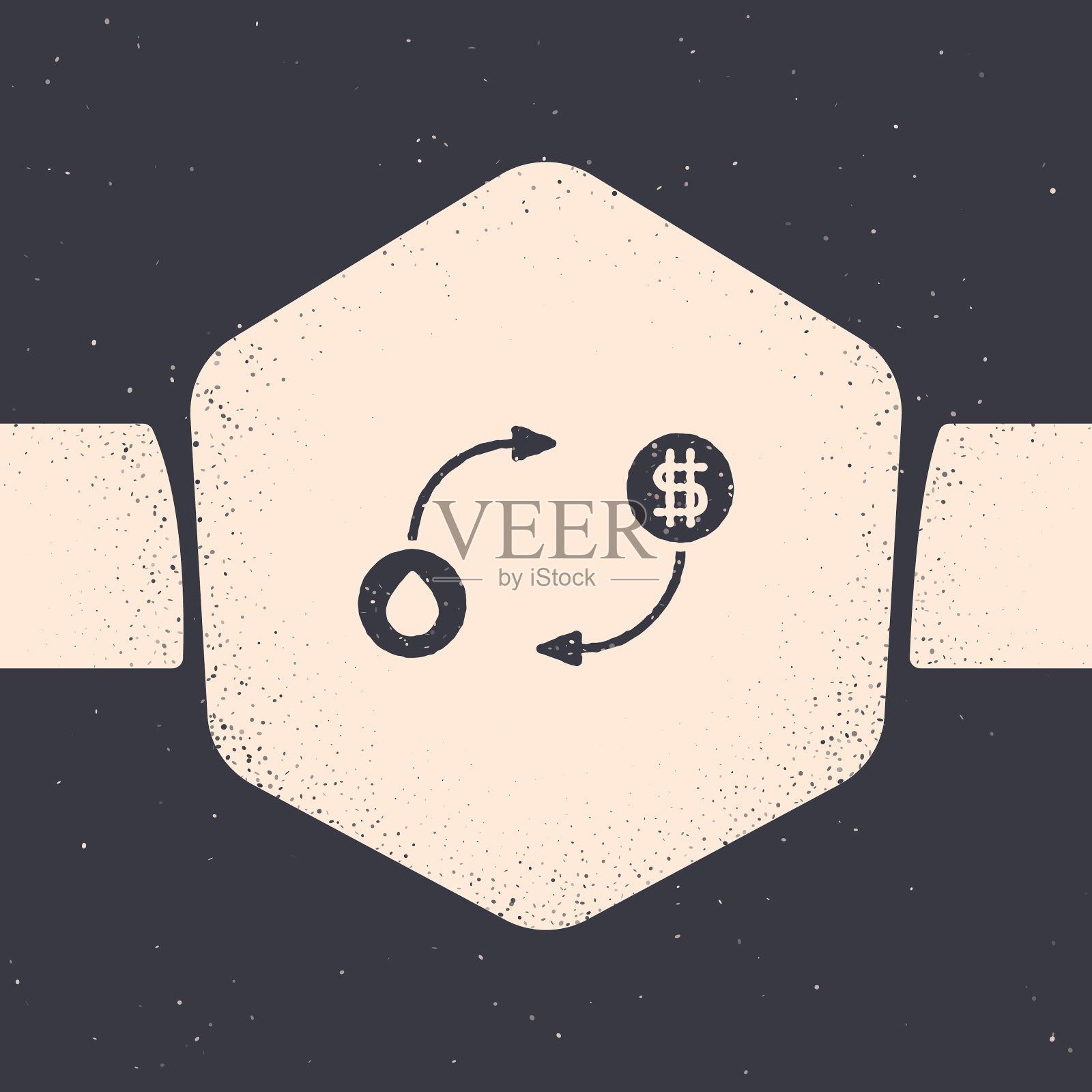 垃圾油交换水转移转换图标插画图片素材