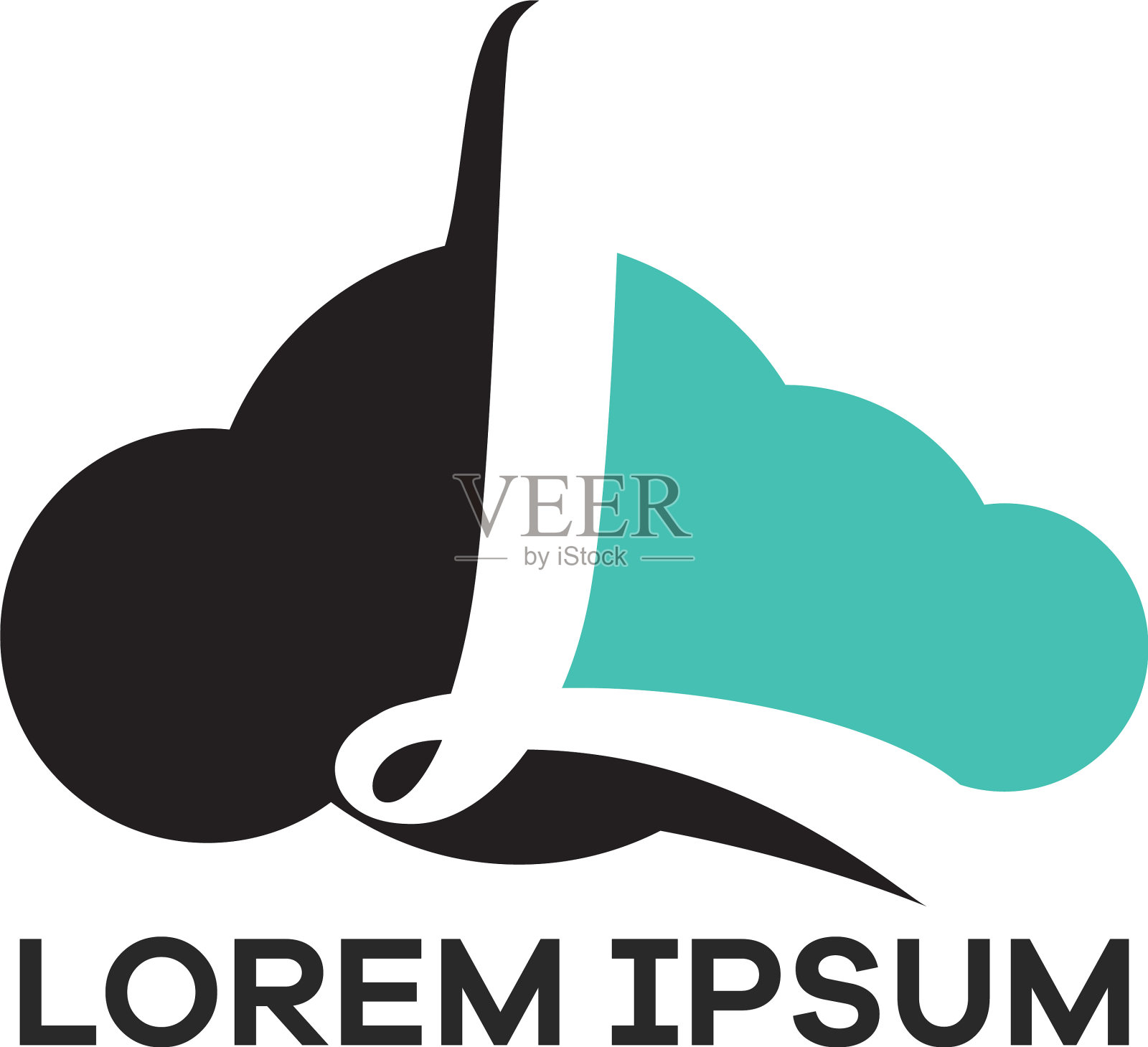 L字母标志设计字母L在天空的形状插画图片素材