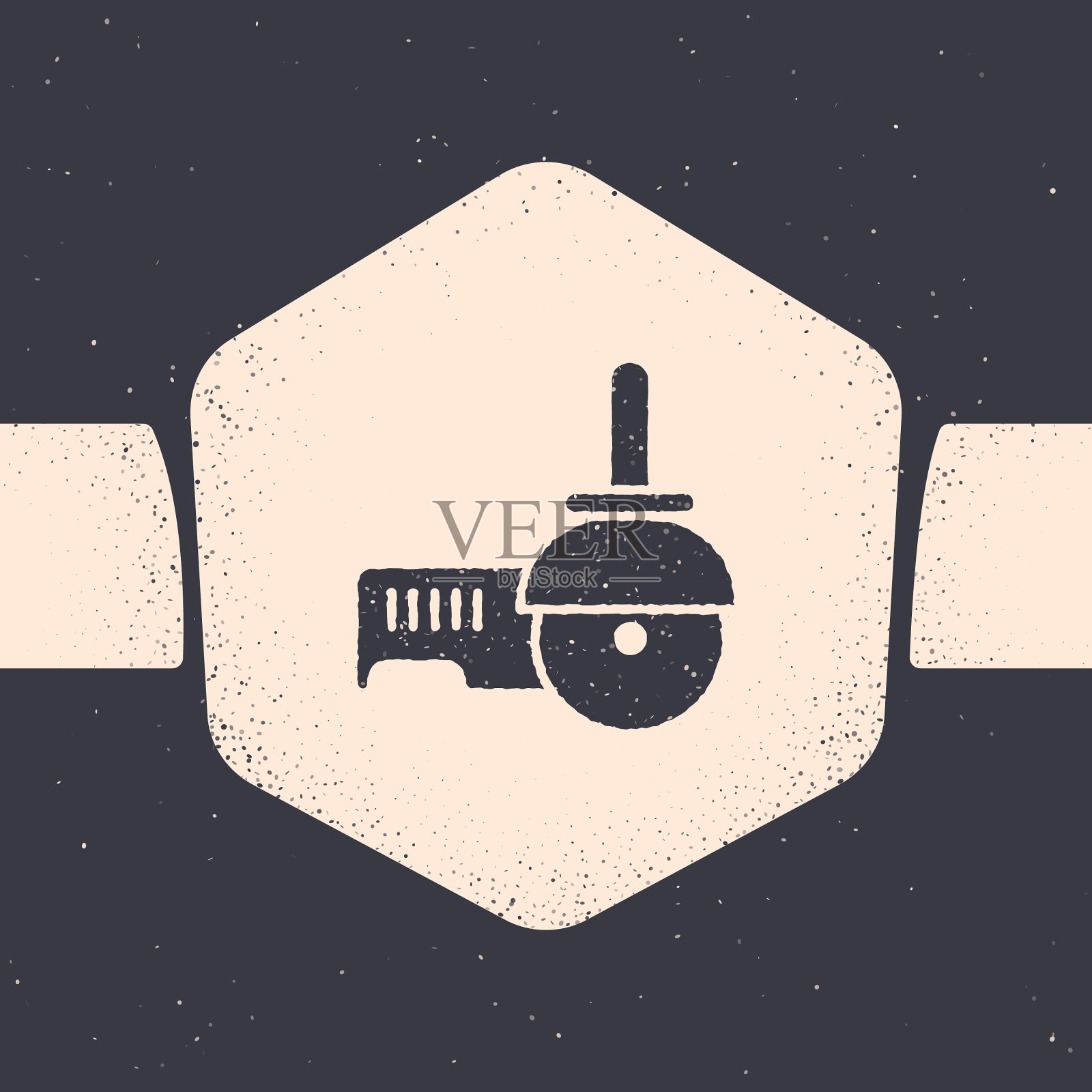 垃圾角磨床图标孤立在灰色插画图片素材