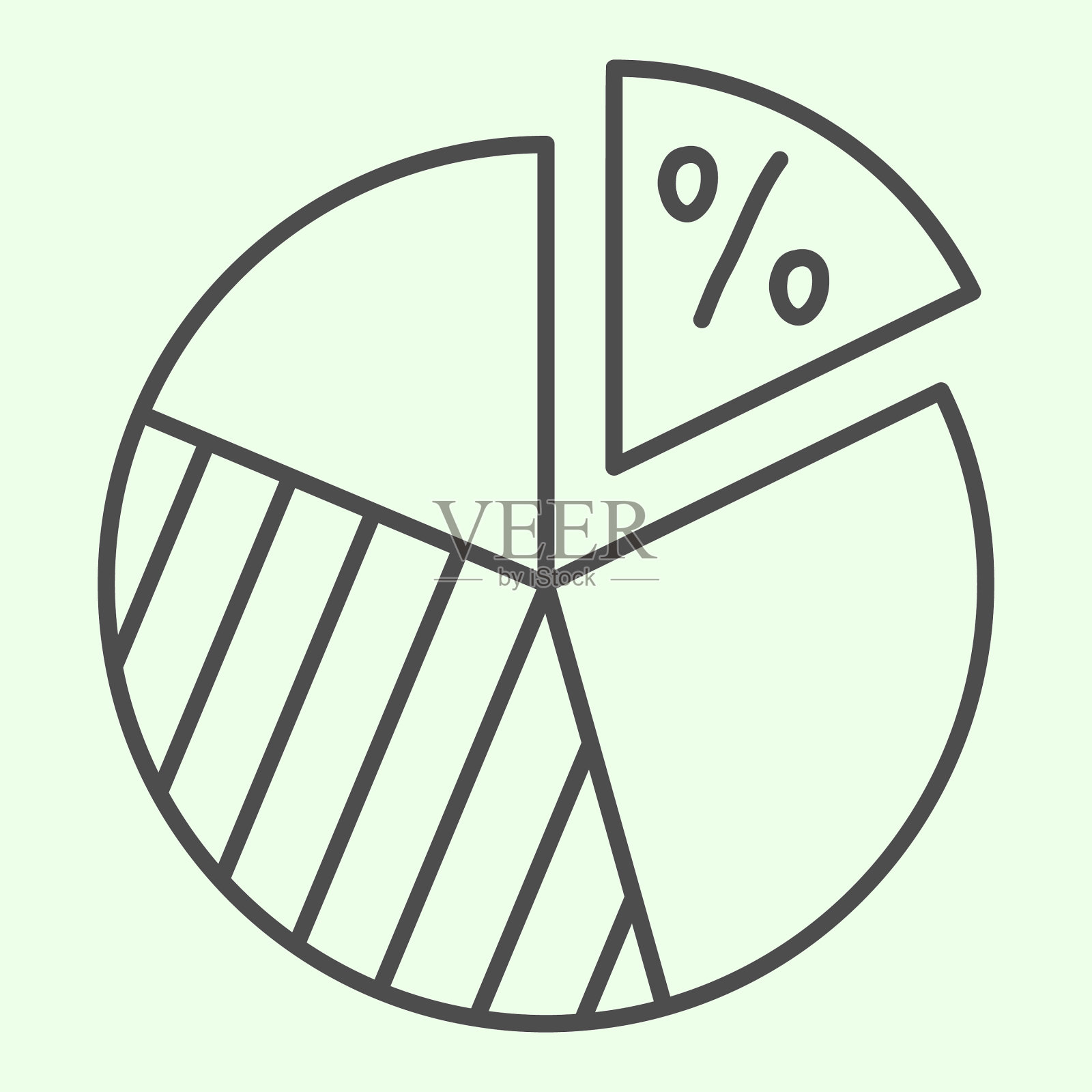 圆图细线图标饼图用插画图片素材